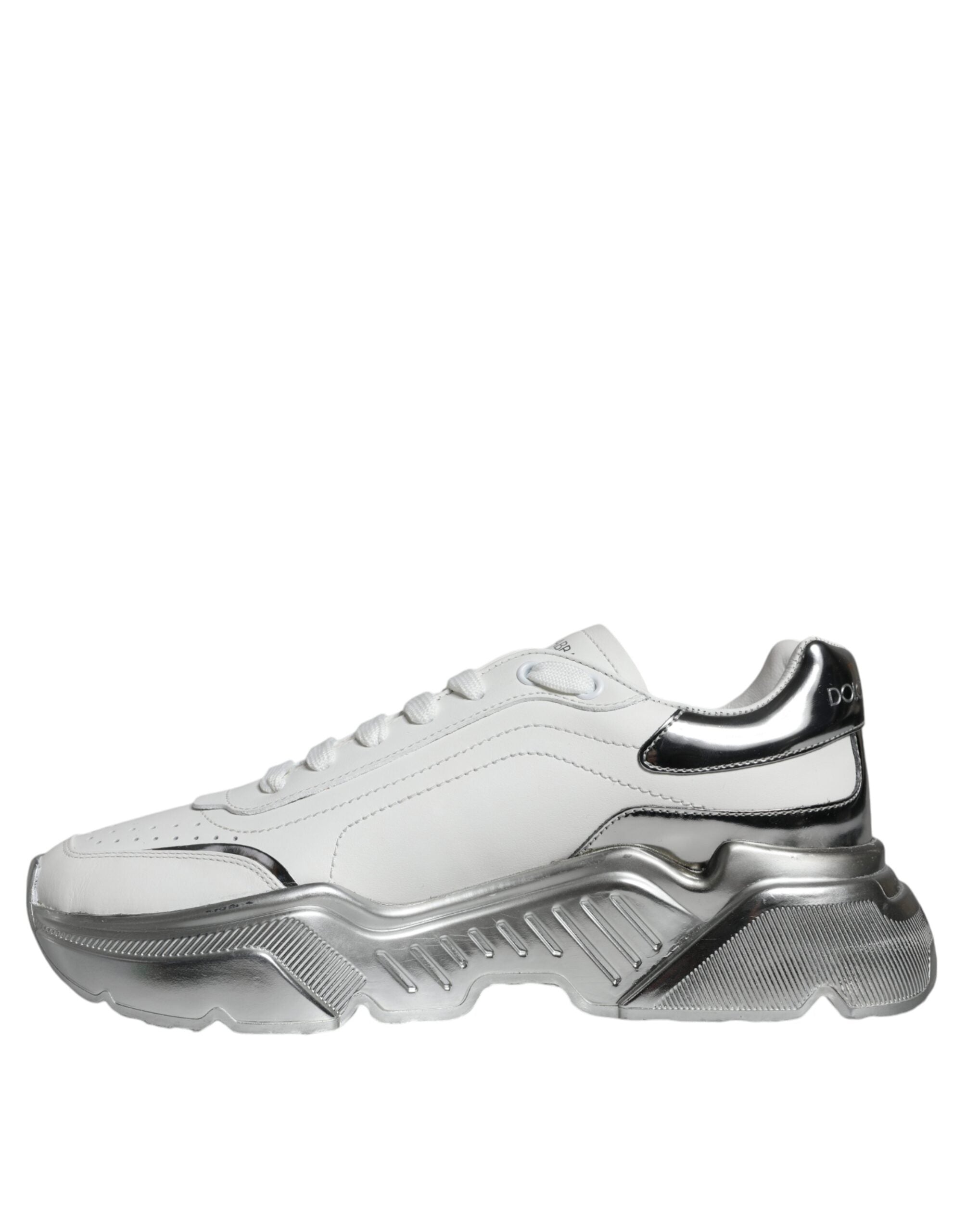 Dolce &amp; Gabbana Daymaster Low Top Sneakers in Weiß und Silber