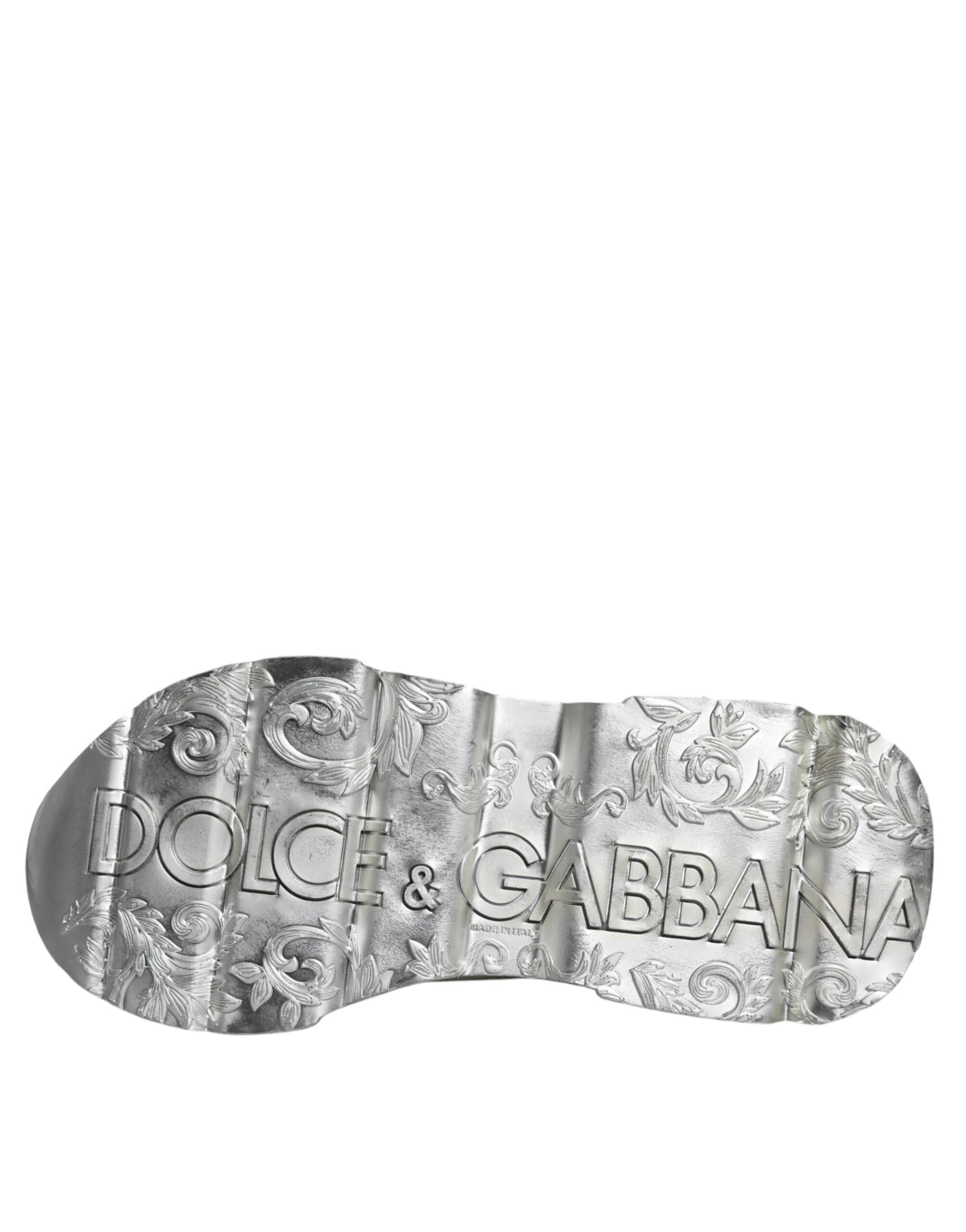 Dolce &amp; Gabbana Daymaster Low Top Sneakers in Weiß und Silber