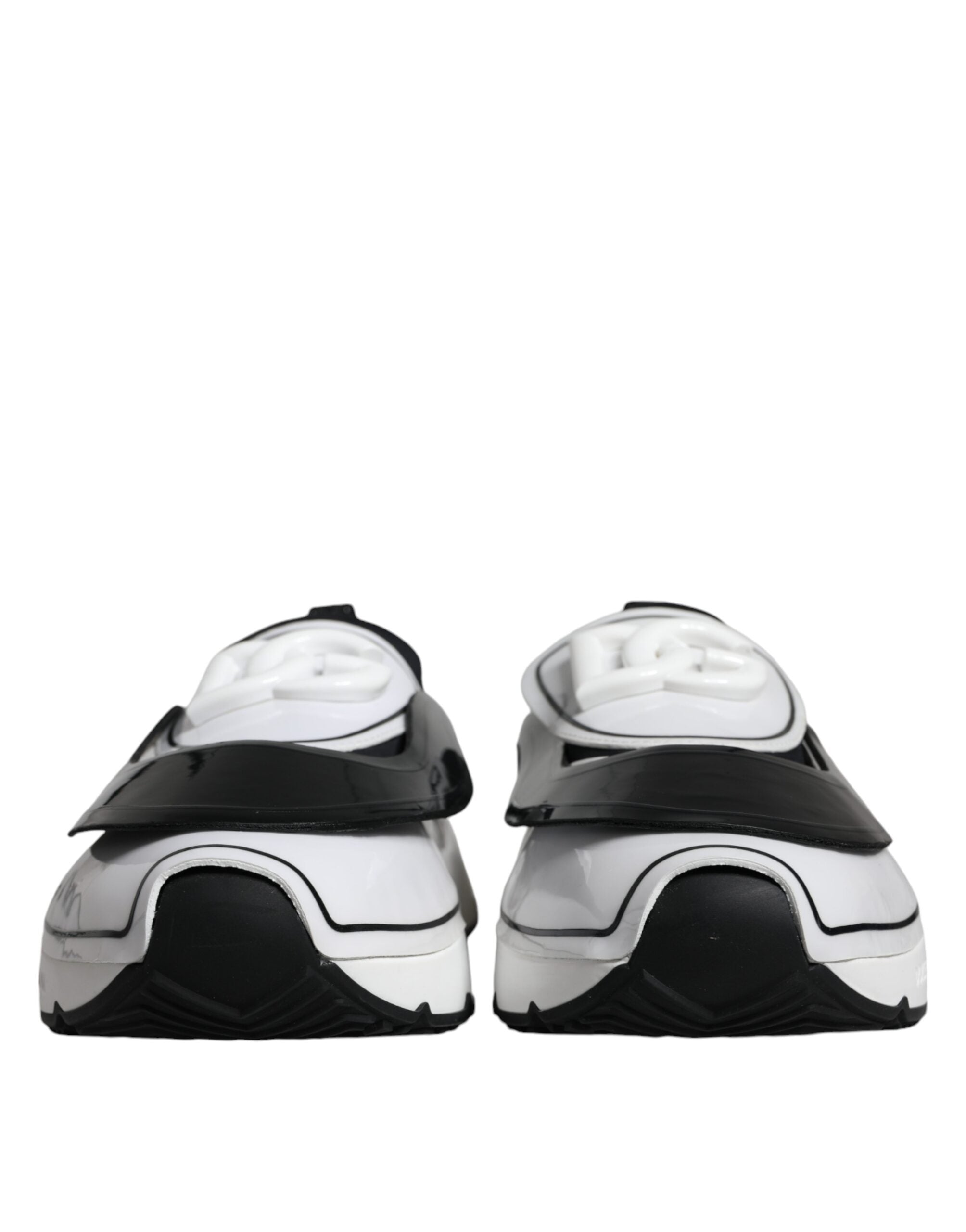 Dolce &amp; Gabbana – Daymaster – Sneaker mit Logo-Schild in Weiß und Schwarz