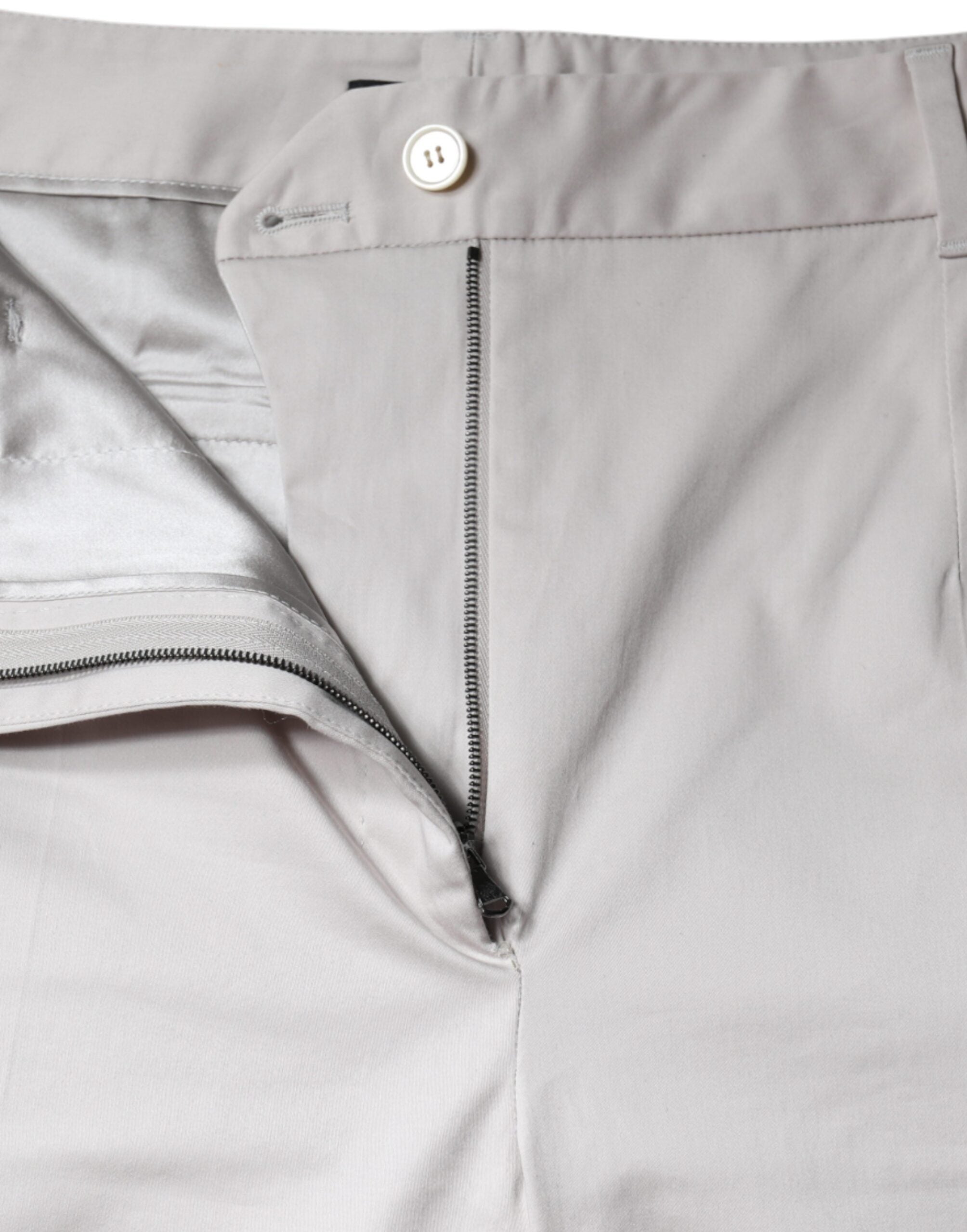 Dolce &amp; Gabbana – Weiße, verkürzte Skinny-Hose aus Baumwolle mit mittlerer Taille