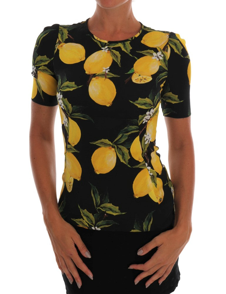 Dolce &amp; Gabbana Seidenbluse mit sizilianischem Zitronenprint