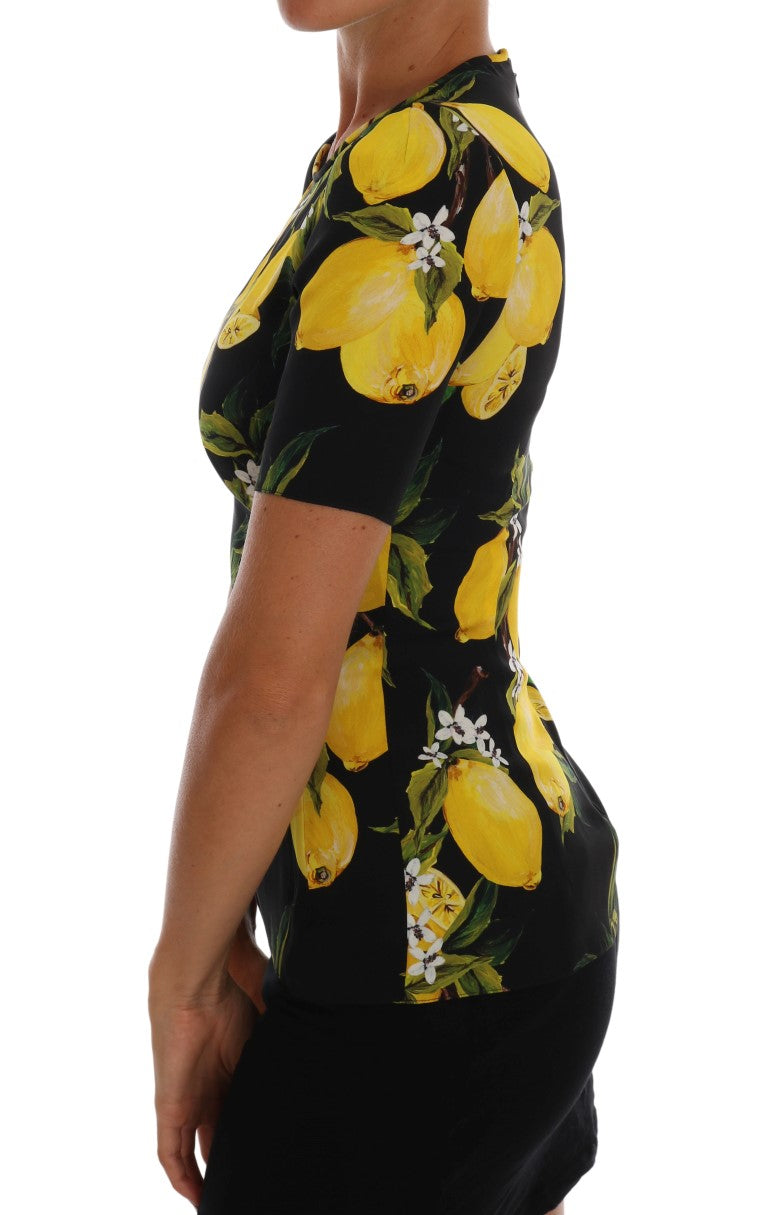 Dolce &amp; Gabbana Seidenbluse mit sizilianischem Zitronenprint
