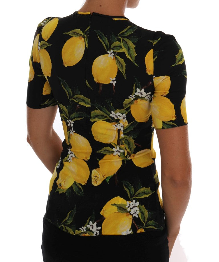Dolce &amp; Gabbana Seidenbluse mit sizilianischem Zitronenprint