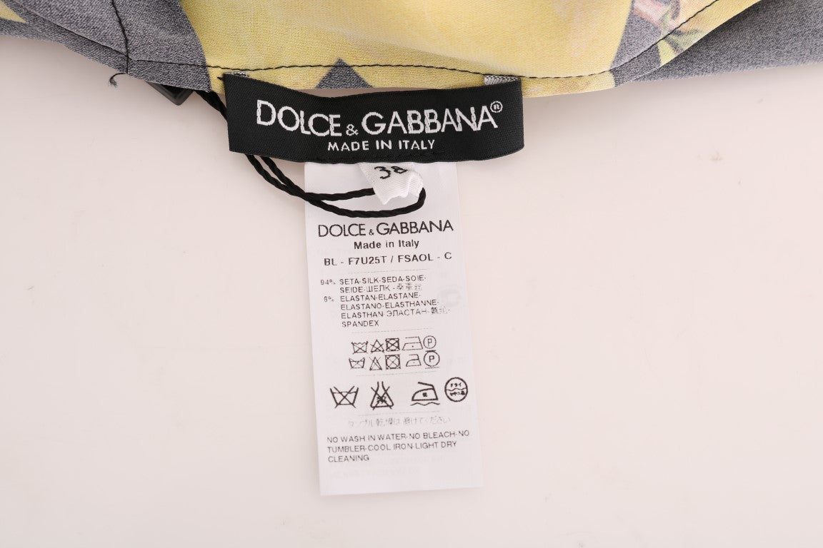 Dolce &amp; Gabbana Seidenbluse mit sizilianischem Zitronenprint