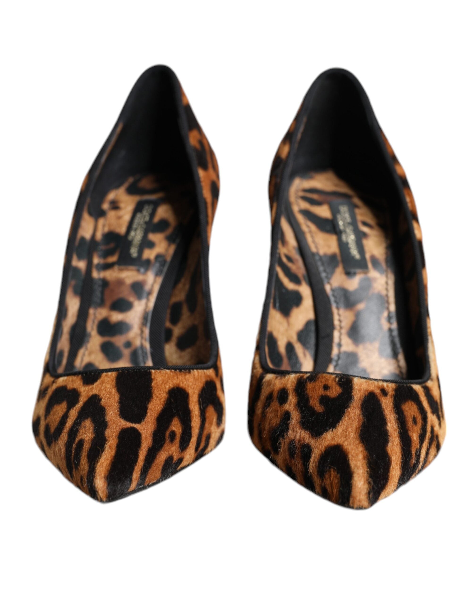 Dolce &amp; Gabbana Braune Pumps mit Leopardenmuster aus Kalbshaar