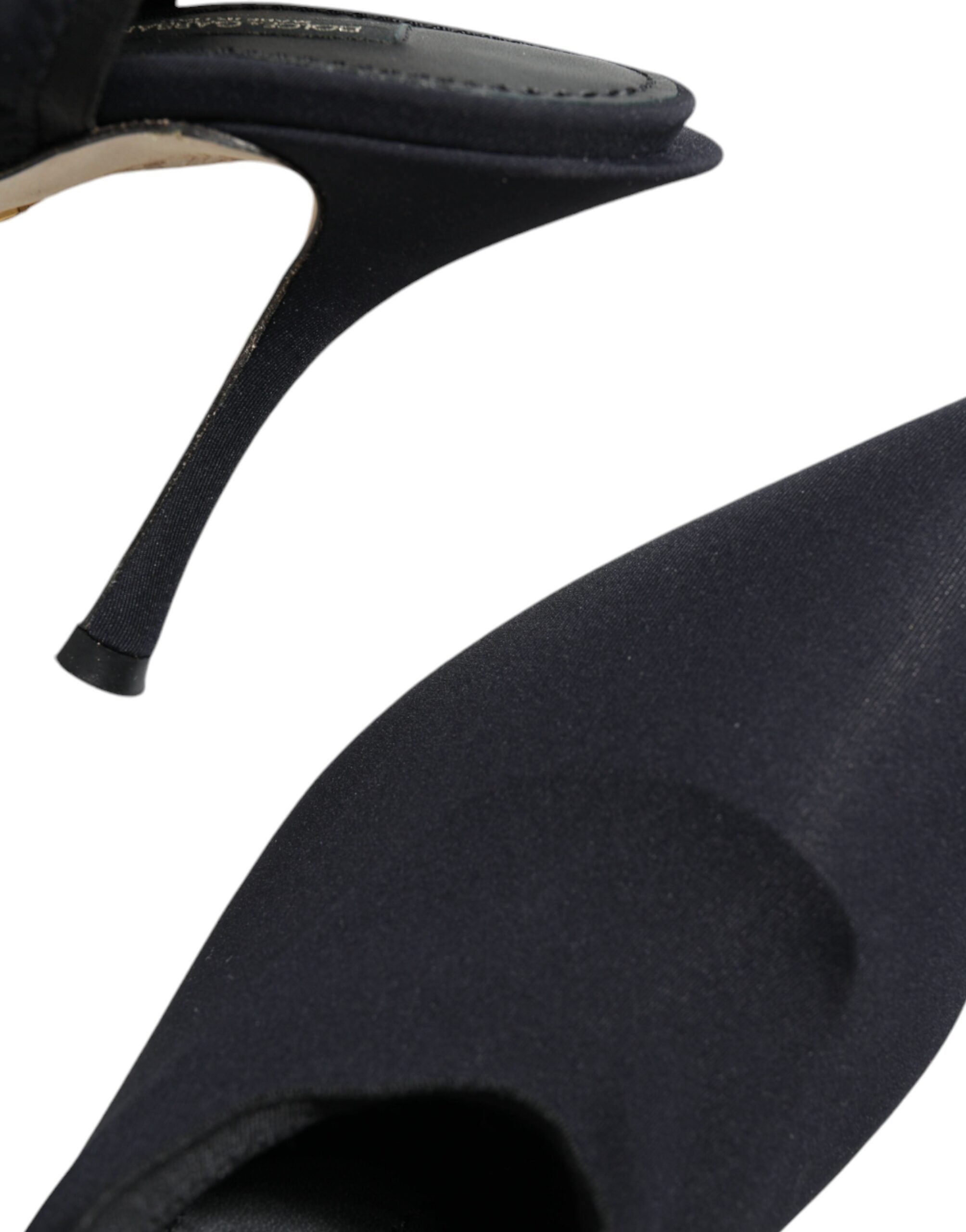 Pantofi Dolce &amp; Gabbana negri cu toc elastic din jerseu