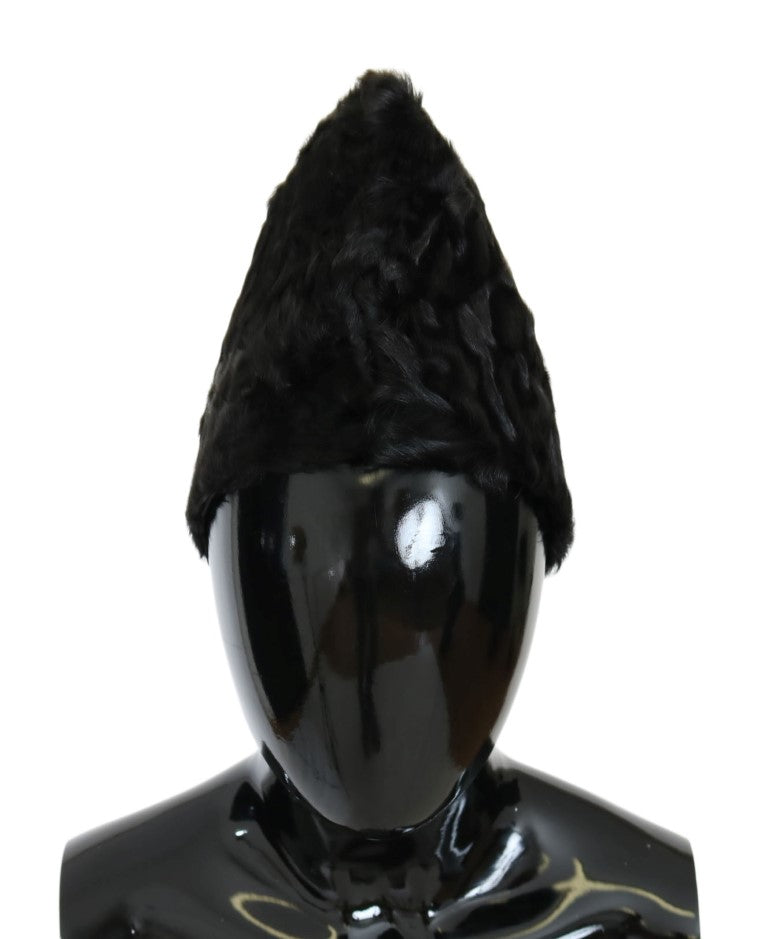Dolce &amp; Gabbana Elegante schwarze Xiangao-Pelzmütze