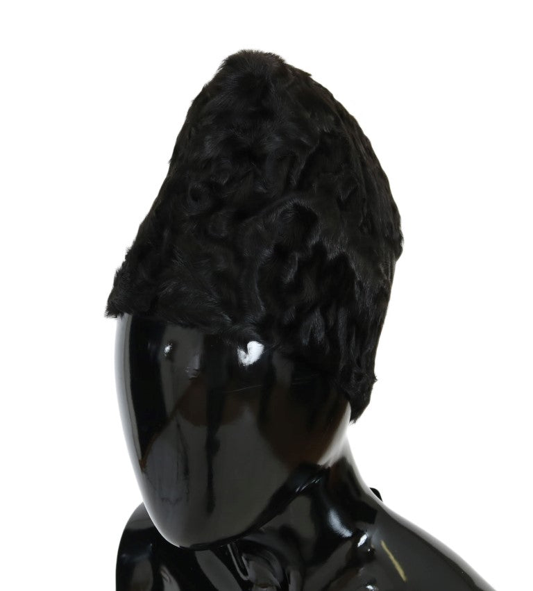 Dolce &amp; Gabbana Elegante schwarze Xiangao-Pelzmütze
