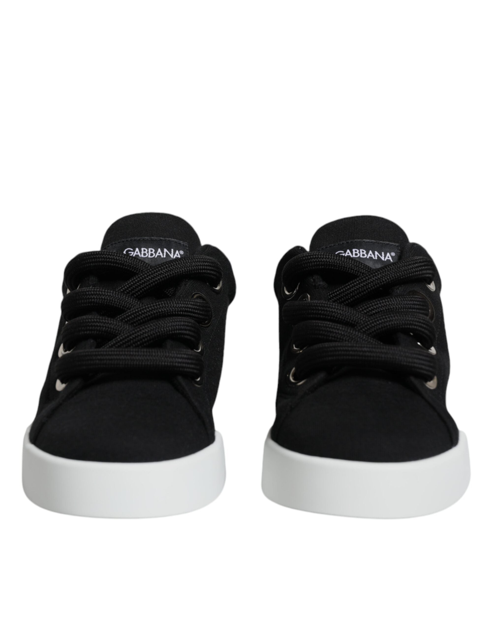 Dolce &amp; Gabbana Schwarz Weiß Portofino Low Top Sneakers Schuhe