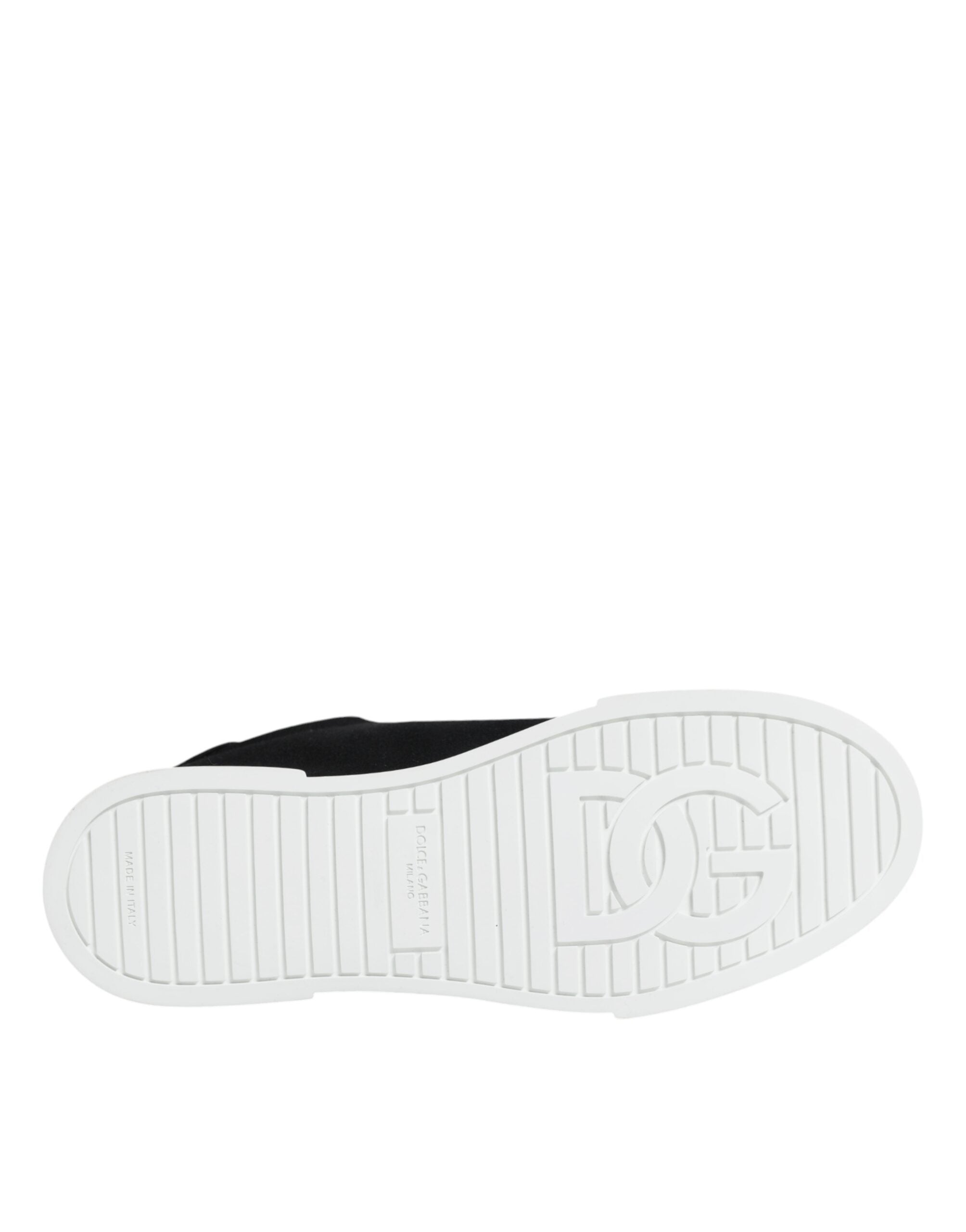 Dolce &amp; Gabbana Schwarz Weiß Portofino Low Top Sneakers Schuhe