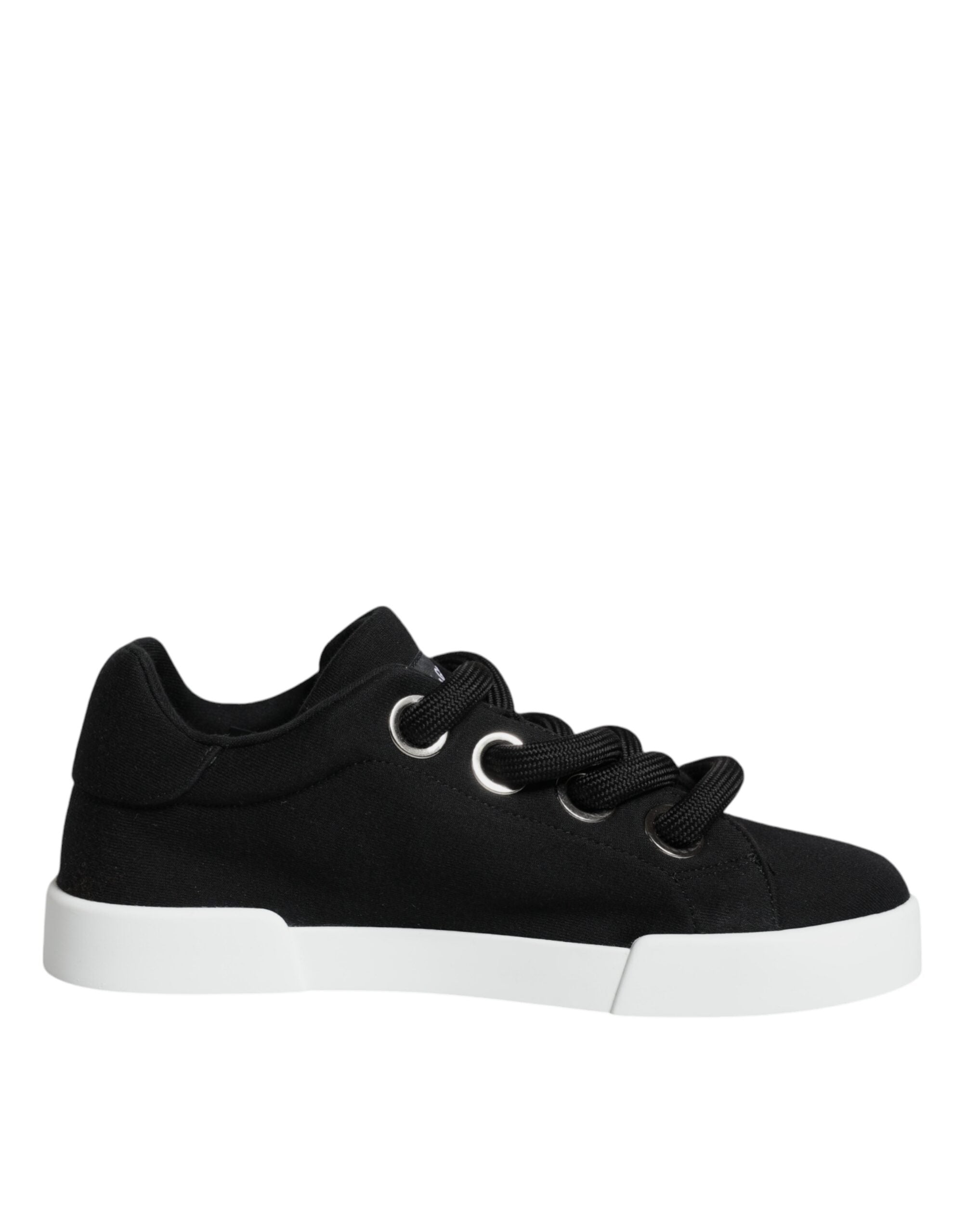 Dolce &amp; Gabbana Schwarz Weiß Portofino Low Top Sneakers Schuhe