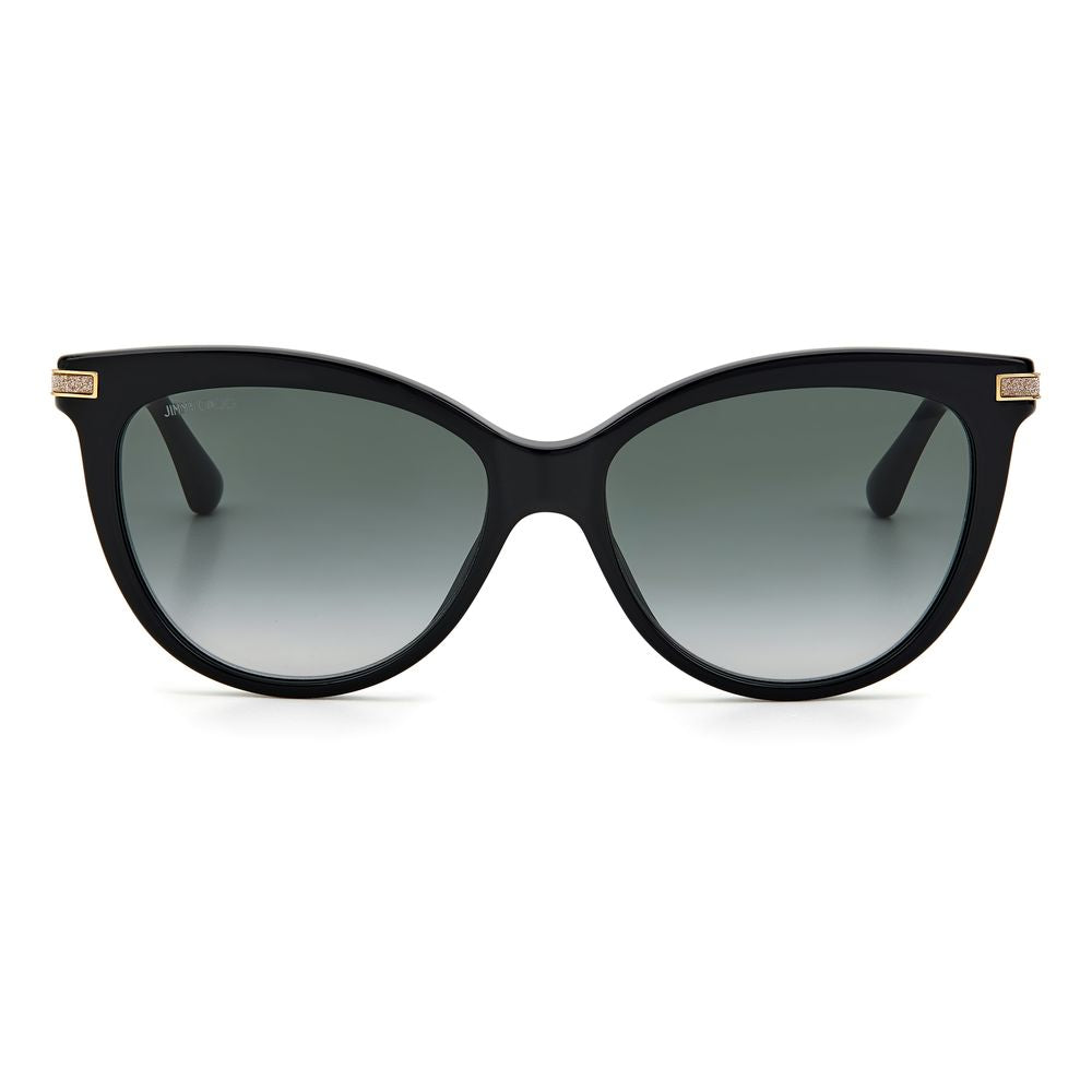 Jimmy Choo Schwarze Sonnenbrille aus Kalbshaar