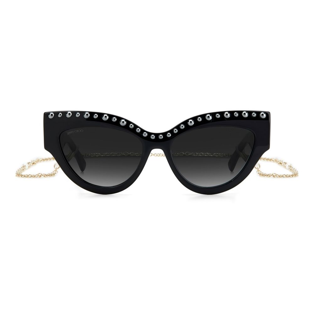 Jimmy Choo Schwarze Sonnenbrille aus Kalbshaar