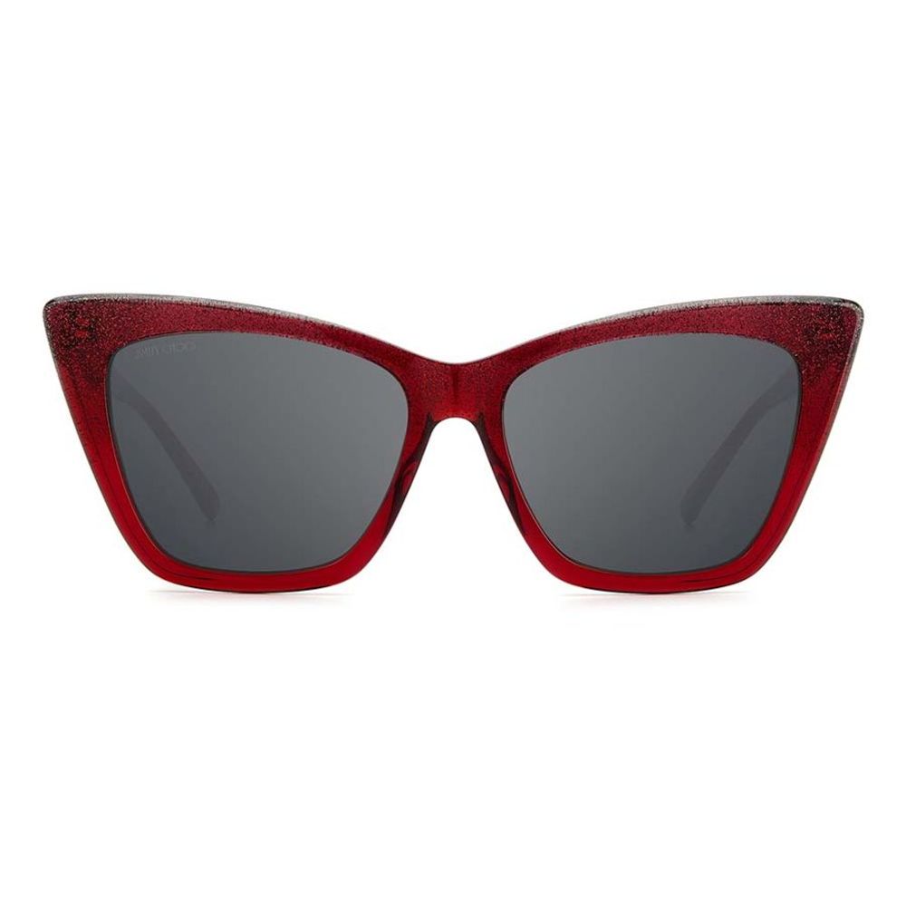 Jimmy Choo Rote Sonnenbrille aus Kalbshaar