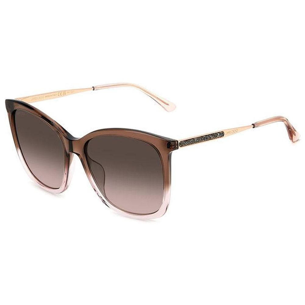 Jimmy Choo Braune Sonnenbrille aus Kalbshaar