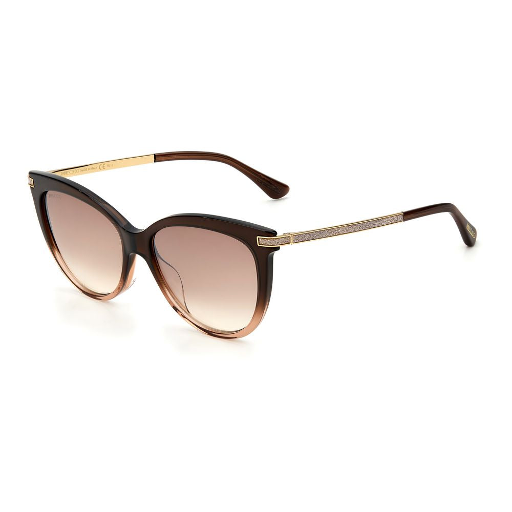 Jimmy Choo Braune Sonnenbrille aus Kalbshaar