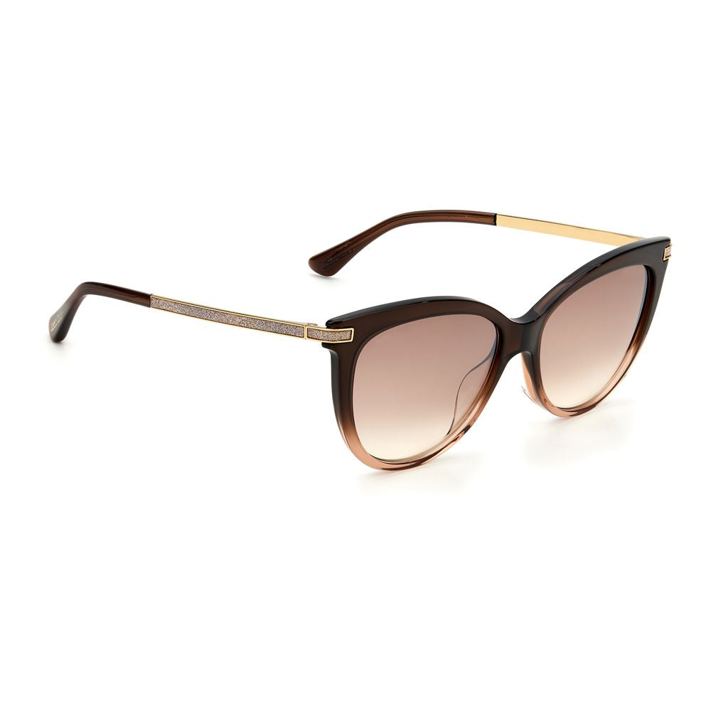 Jimmy Choo Braune Sonnenbrille aus Kalbshaar