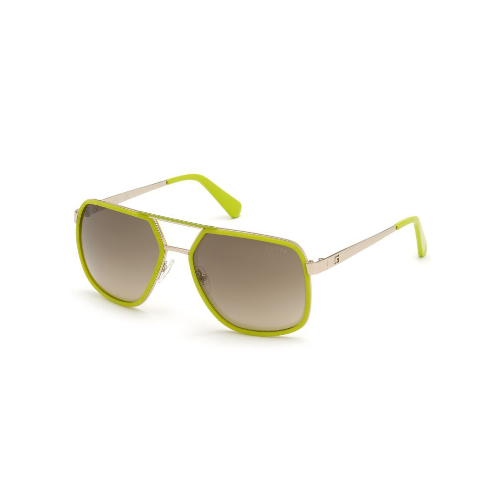 Ochelari de soare Guess din metal verde
