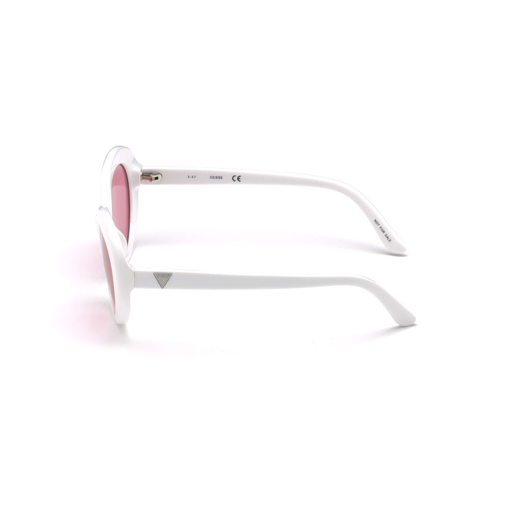 Guess – Weiße Sonnenbrille aus Kalbshaar