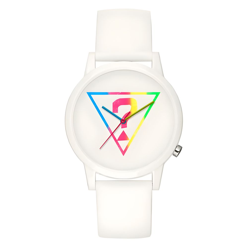 Ceas Guess din silicon alb