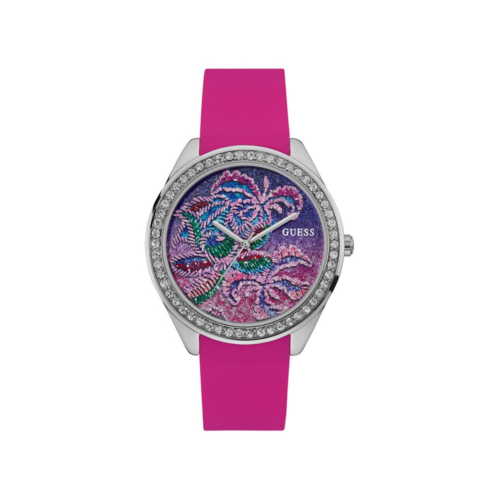 Ceas Guess din silicon roz