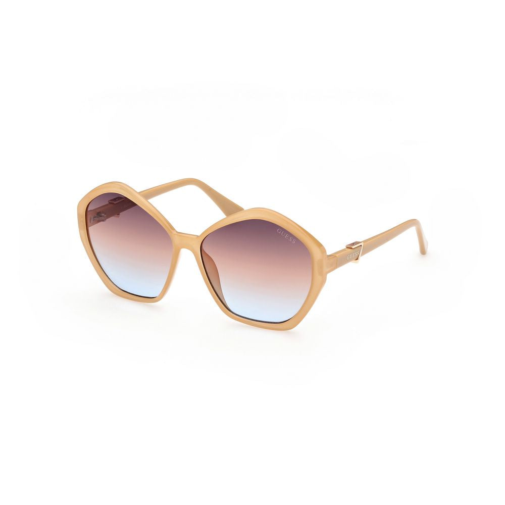 Ochelari de soare Guess bej cu lentile injectate