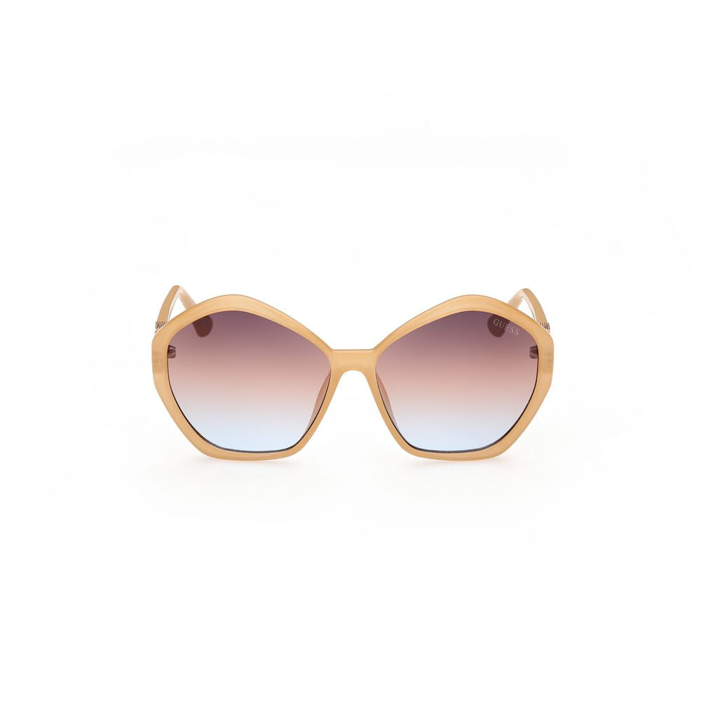 Ochelari de soare Guess bej cu lentile injectate