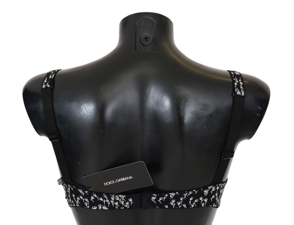 Sutien elegant din mătase cu imprimeu floral Dolce &amp; Gabbana