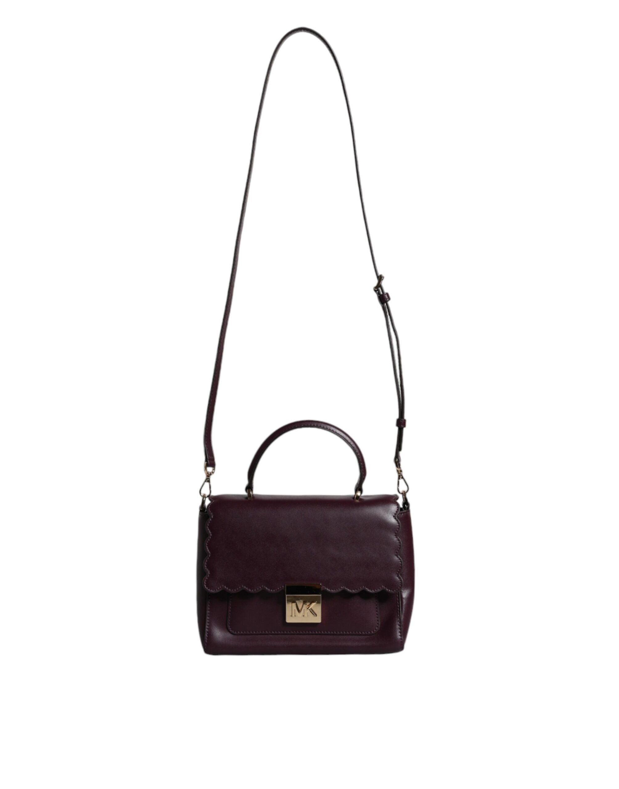 Michael Kors – Umhängetasche „Mindy“ aus lila Leder mit Logo-Schild