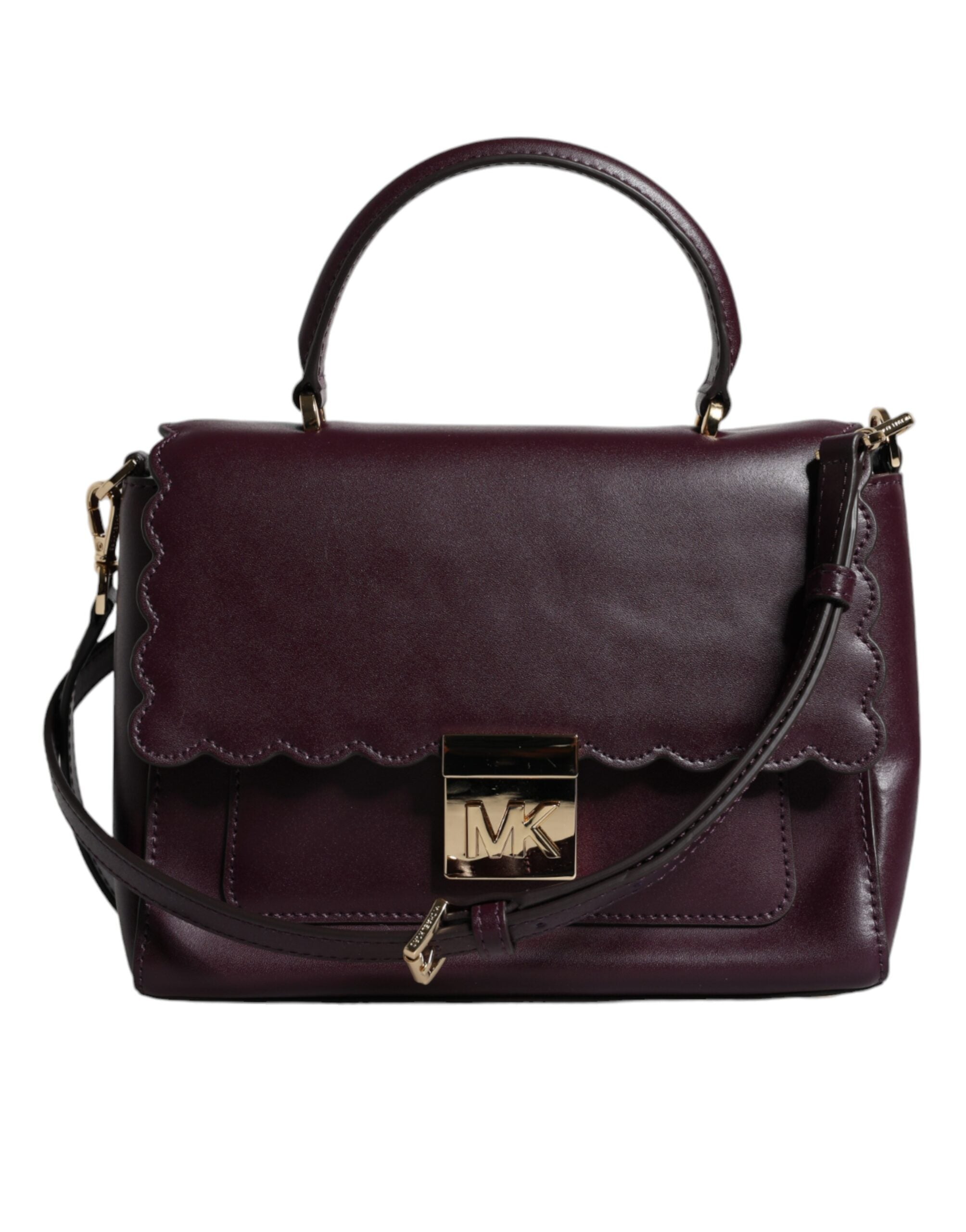 Michael Kors – Umhängetasche „Mindy“ aus lila Leder mit Logo-Schild