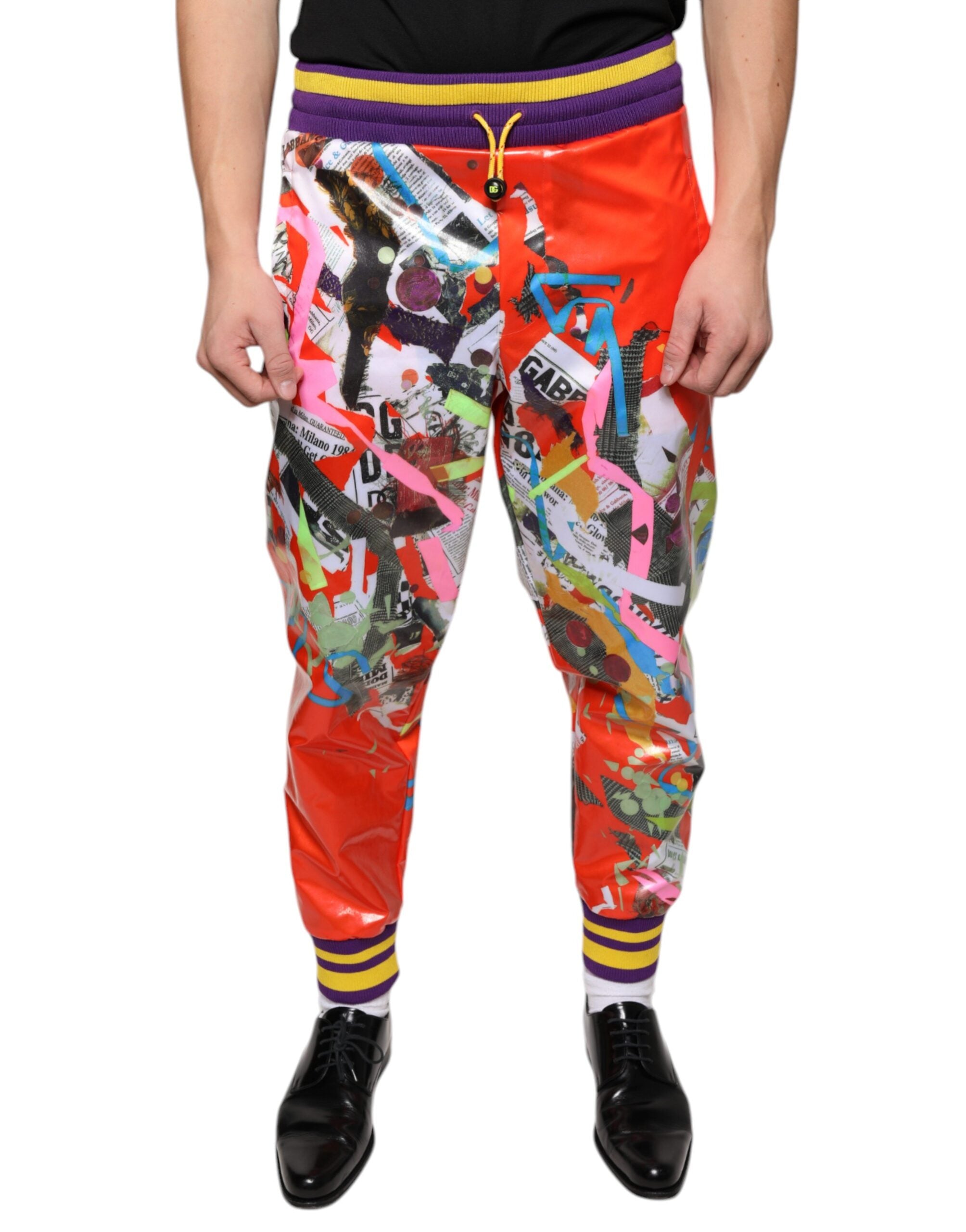Pantaloni de trening Dolce &amp; Gabbana cu imprimeu multicolor