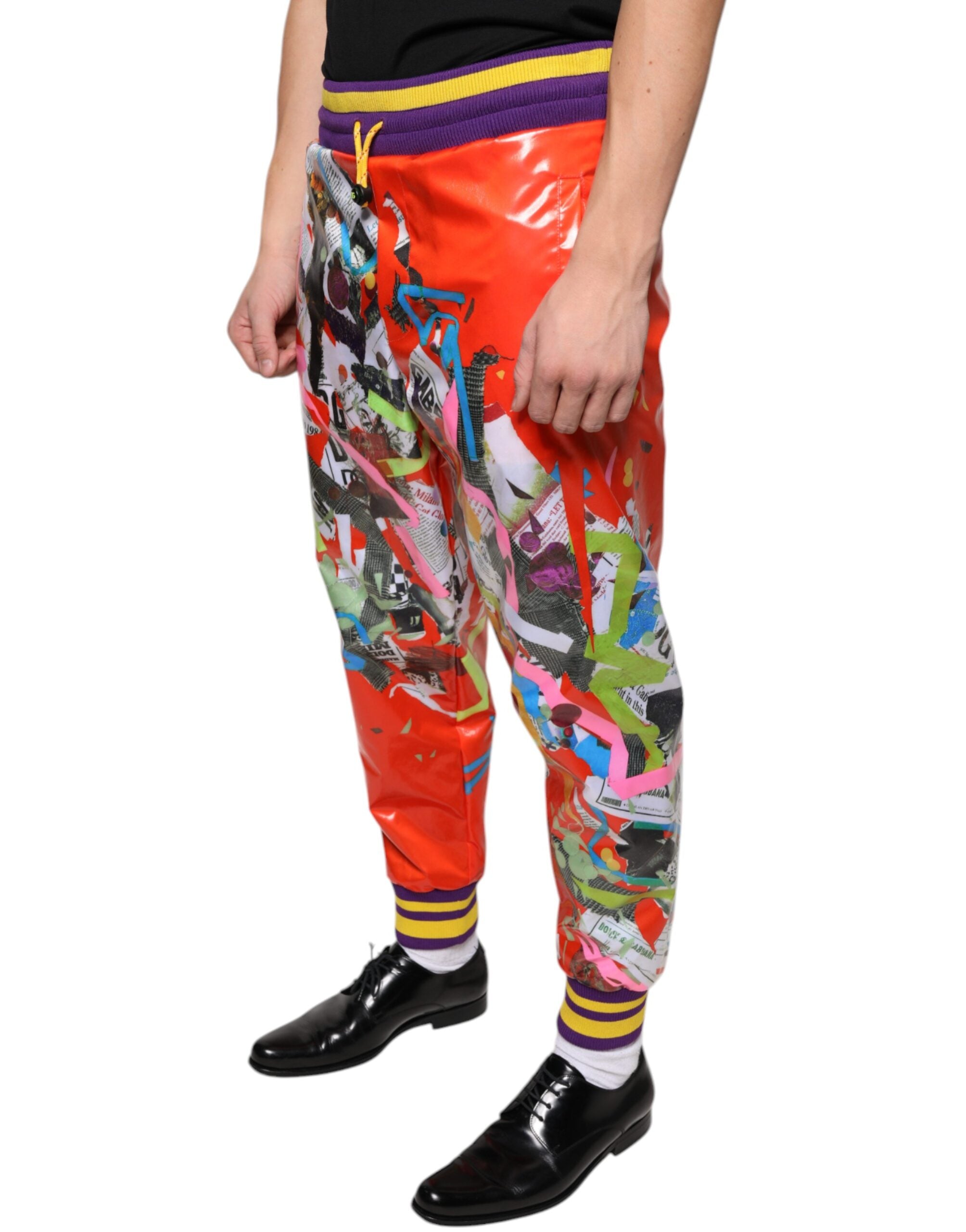 Pantaloni de trening Dolce &amp; Gabbana cu imprimeu multicolor