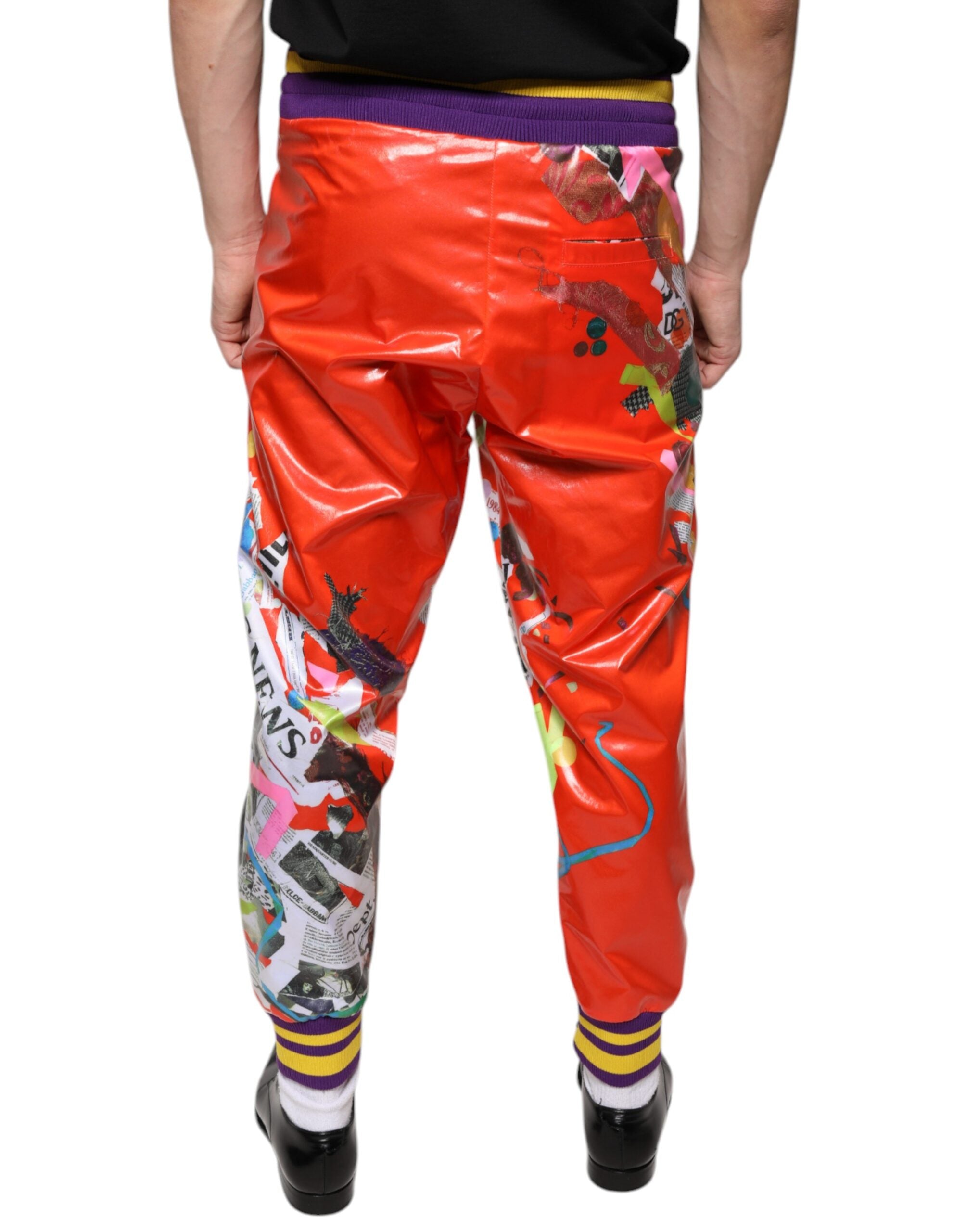 Pantaloni de trening Dolce &amp; Gabbana cu imprimeu multicolor