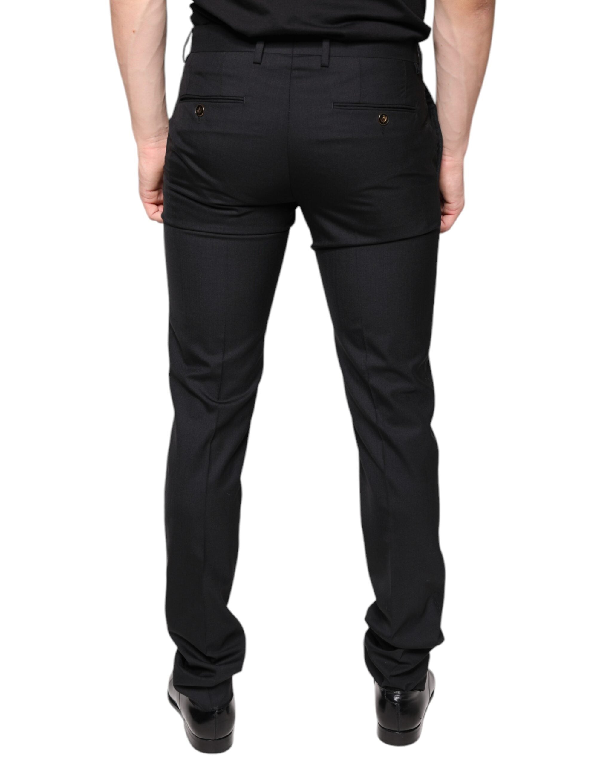 Dolce &amp; Gabbana Schwarze Skinny-Hose aus Wolle für Herren