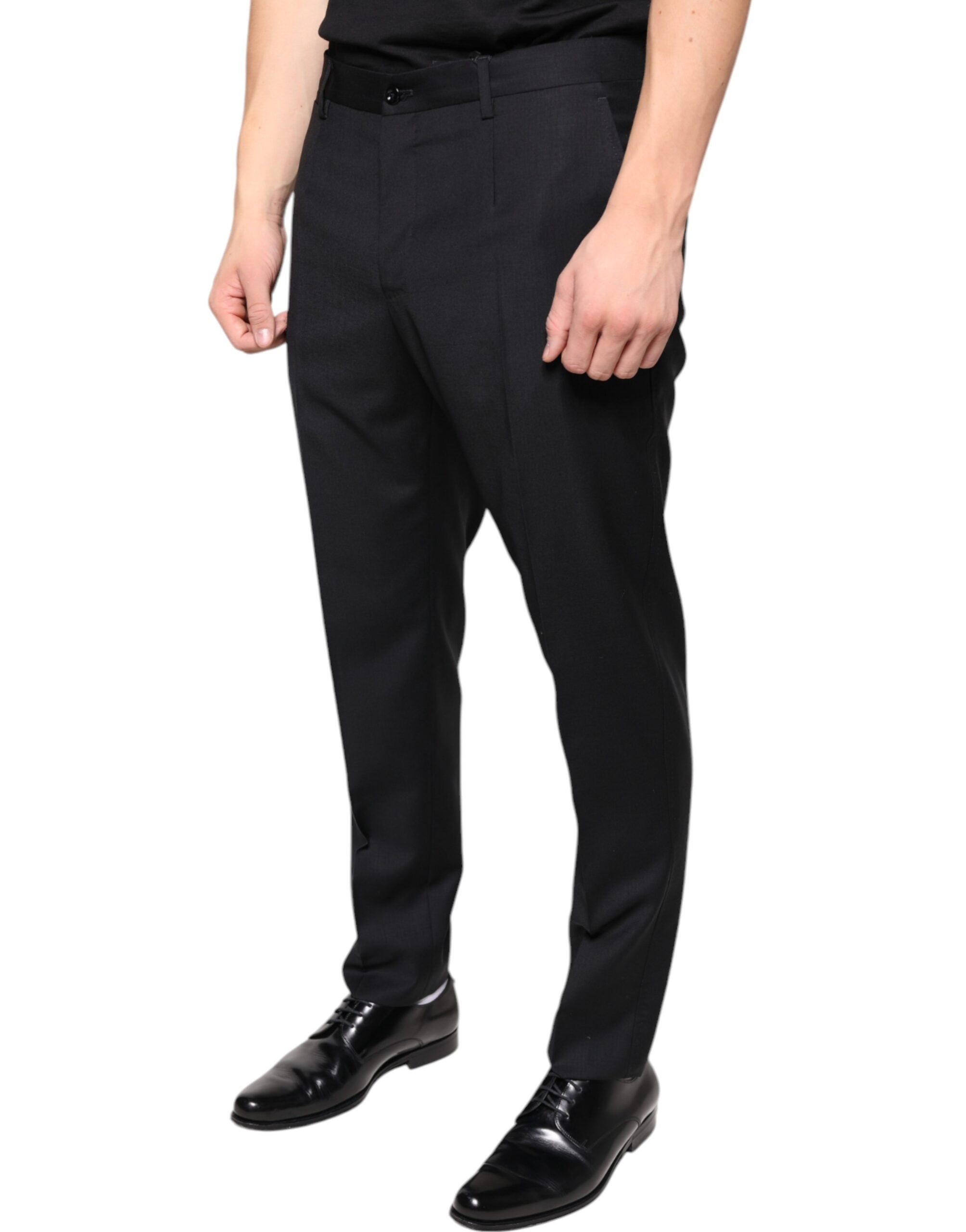 Dolce &amp; Gabbana Schwarze Skinny-Hose aus Wolle für Herren