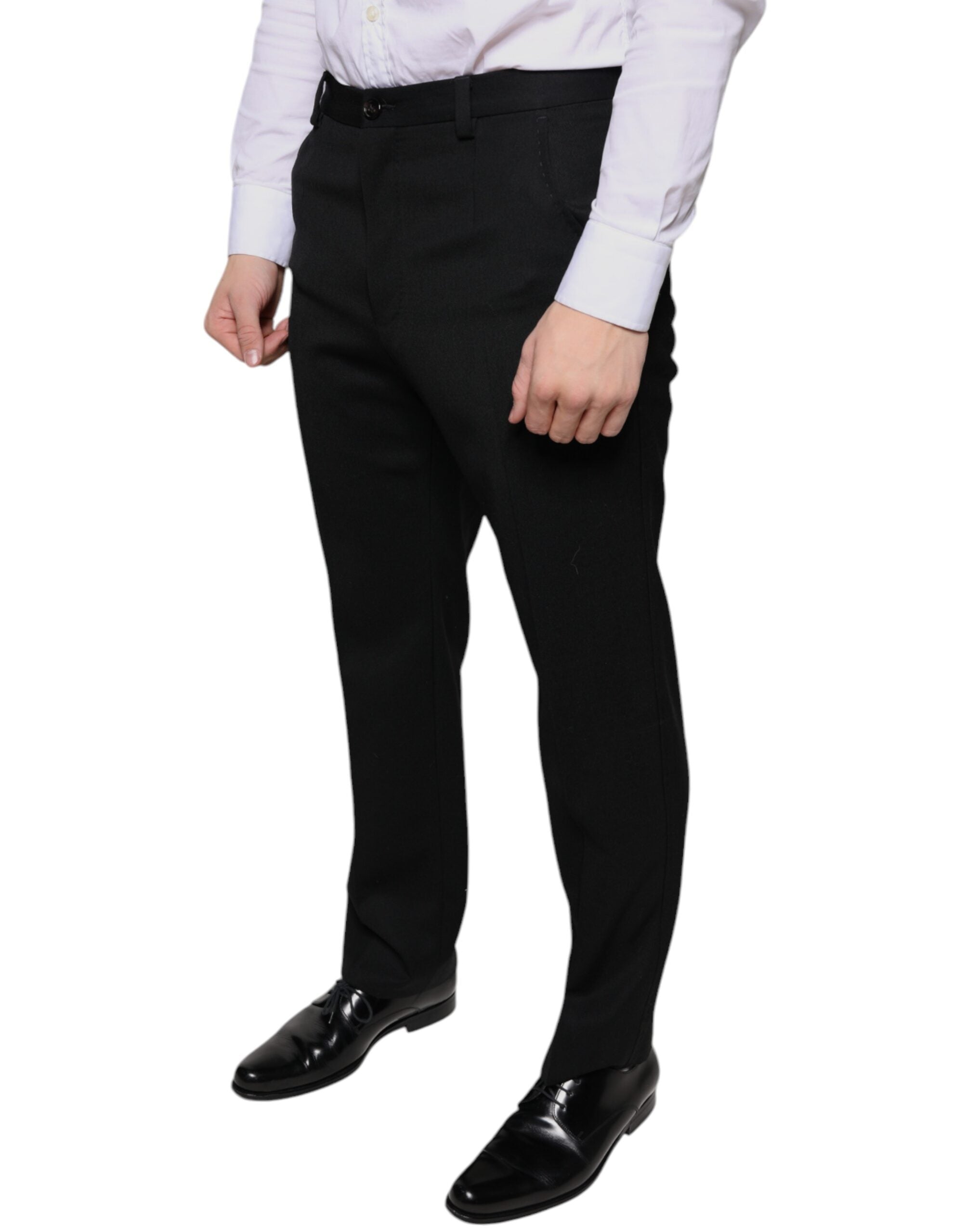 Dolce &amp; Gabbana Schwarze Skinny-Hose aus Wolle für Herren