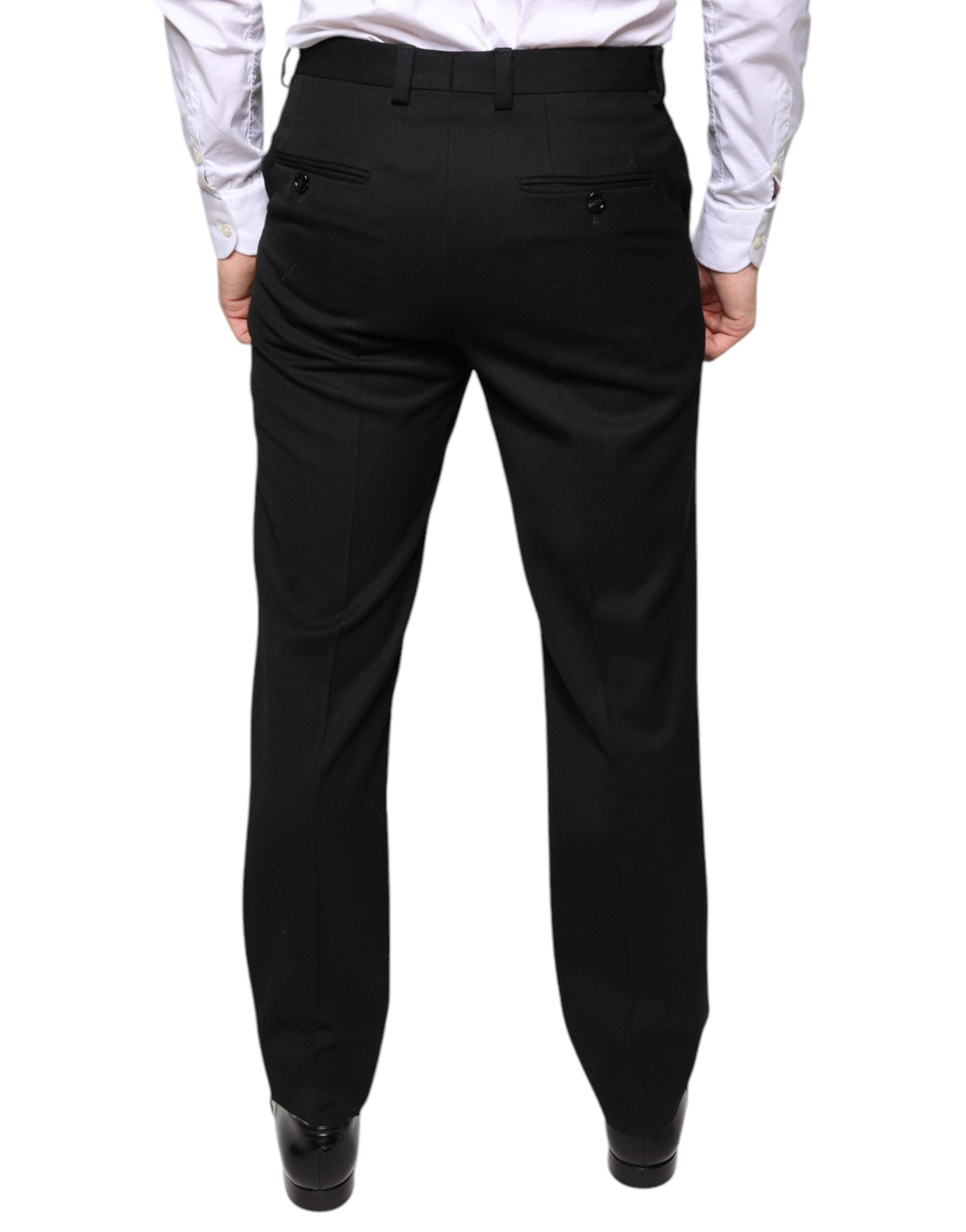 Dolce &amp; Gabbana Schwarze Skinny-Hose aus Wolle für Herren