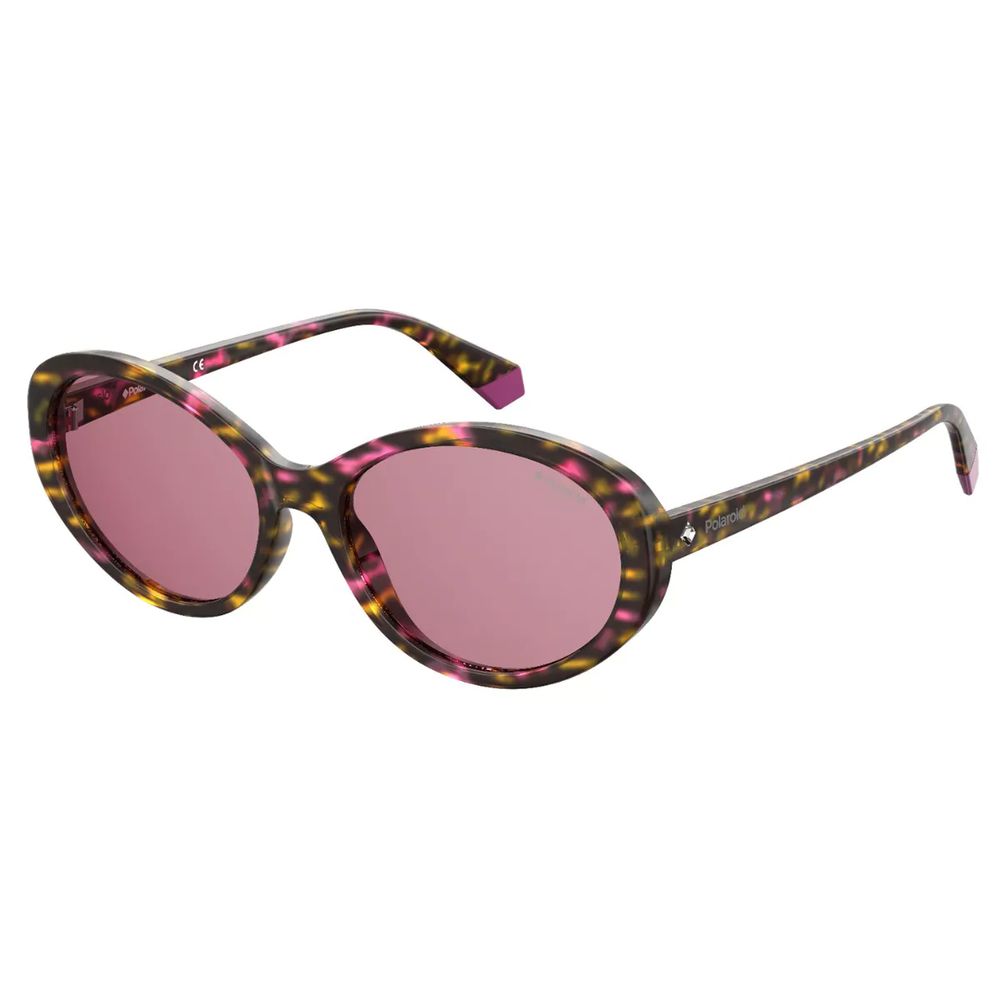 Ochelari de soare Polaroid roz din plastic
