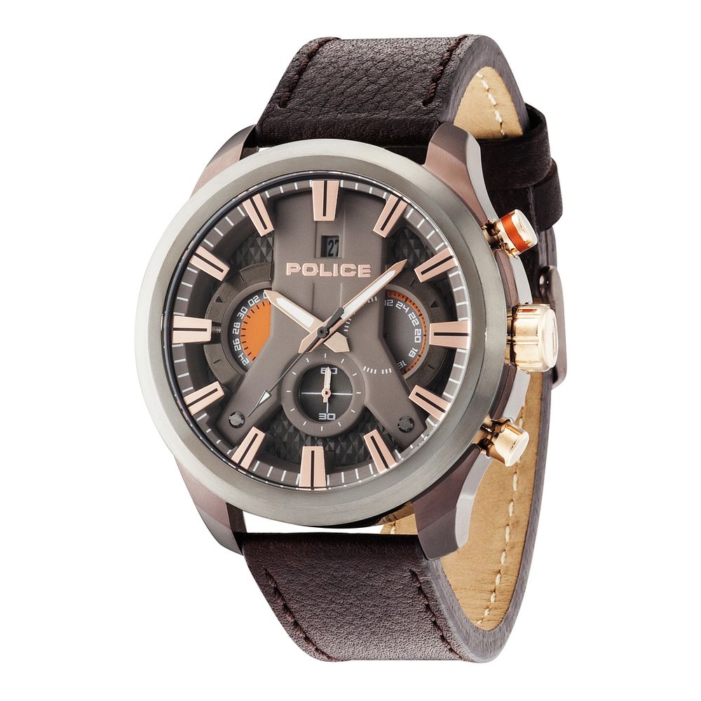 Police – Braune Lederuhr