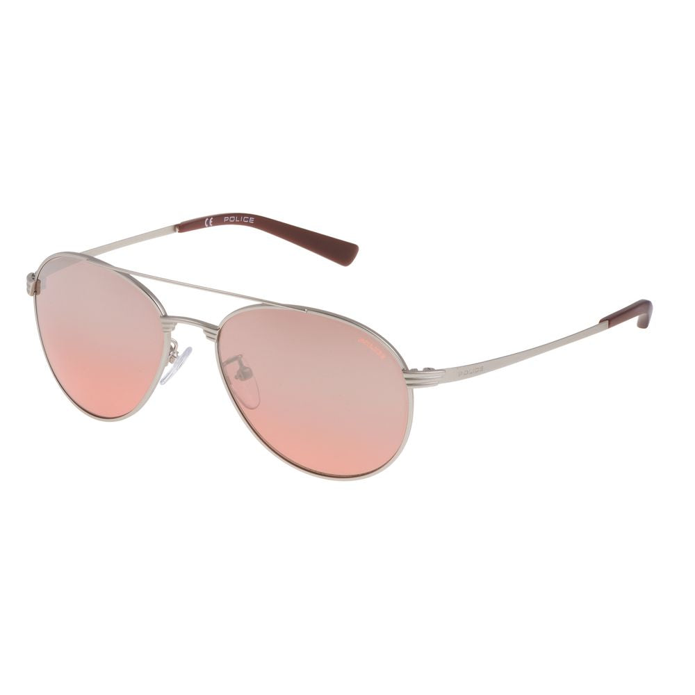 Police Sonnenbrille aus grauem Metall