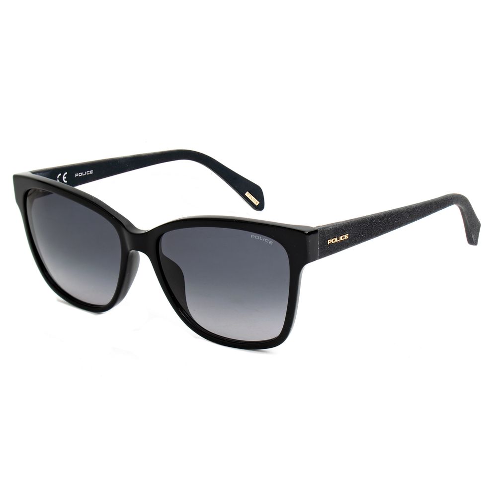 Police – Schwarze Sonnenbrille aus Kalbshaar