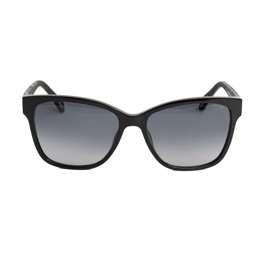 Police – Schwarze Sonnenbrille aus Kalbshaar