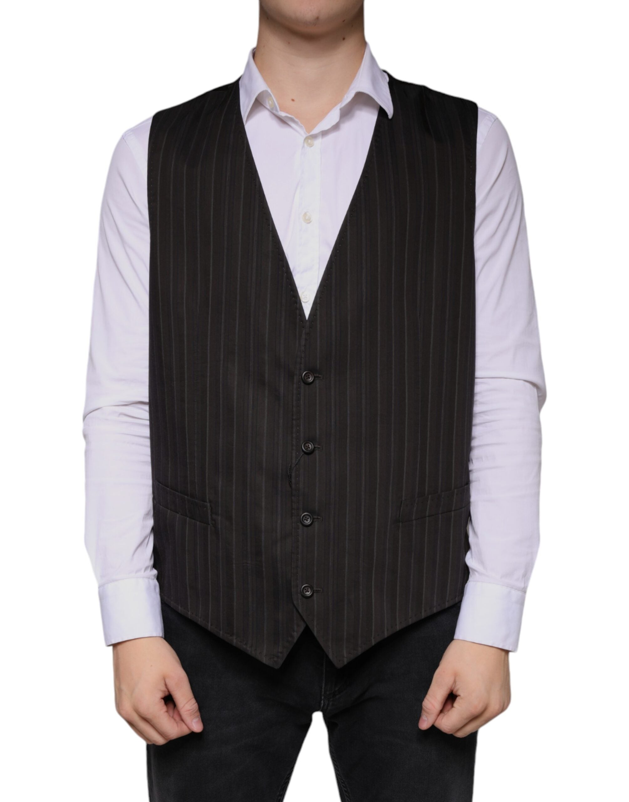 Vestă elegantă Dolce &amp; Gabbana din bumbac negru