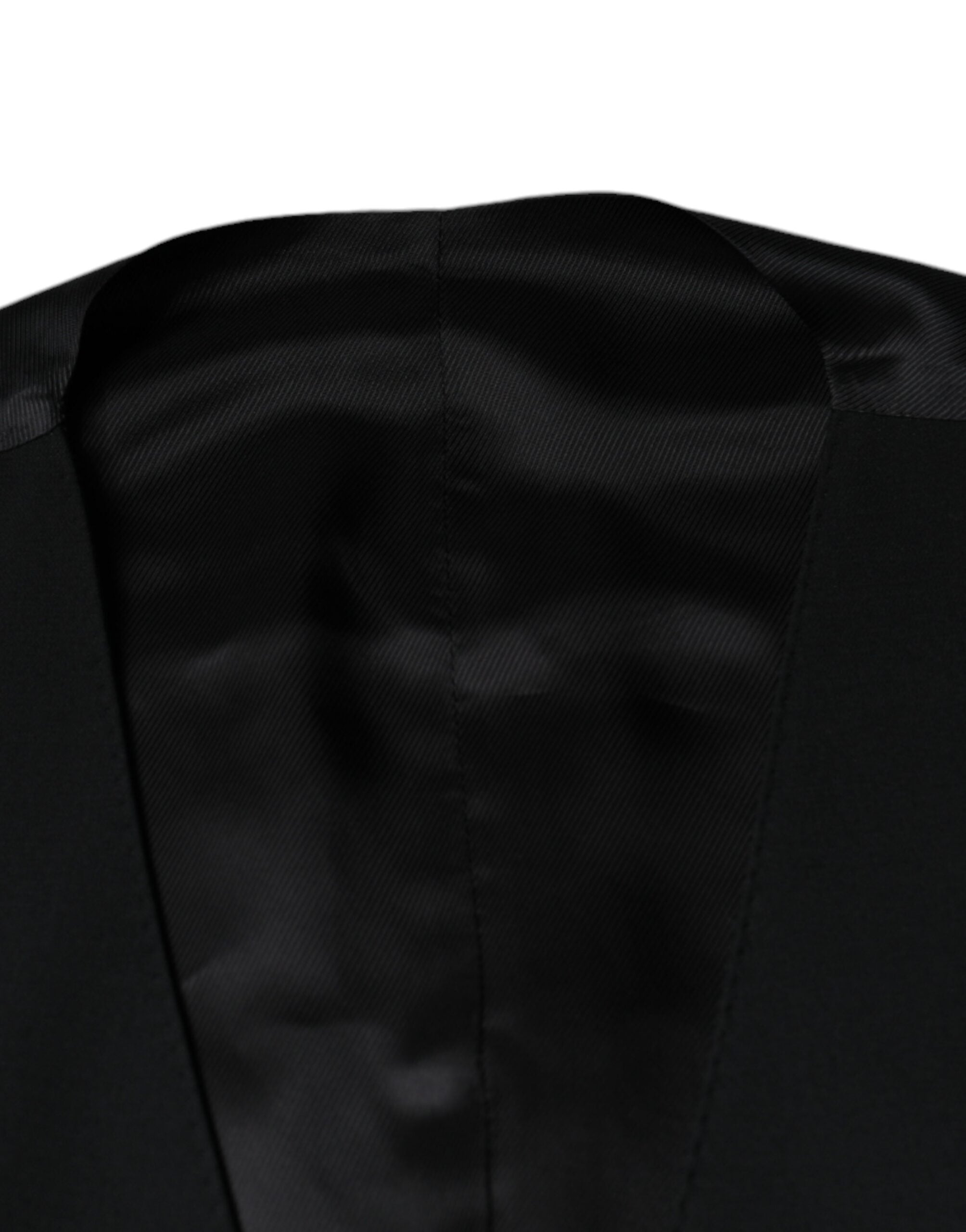 Dolce &amp; Gabbana Rochie elegantă din lână neagră pentru bărbați, vestă