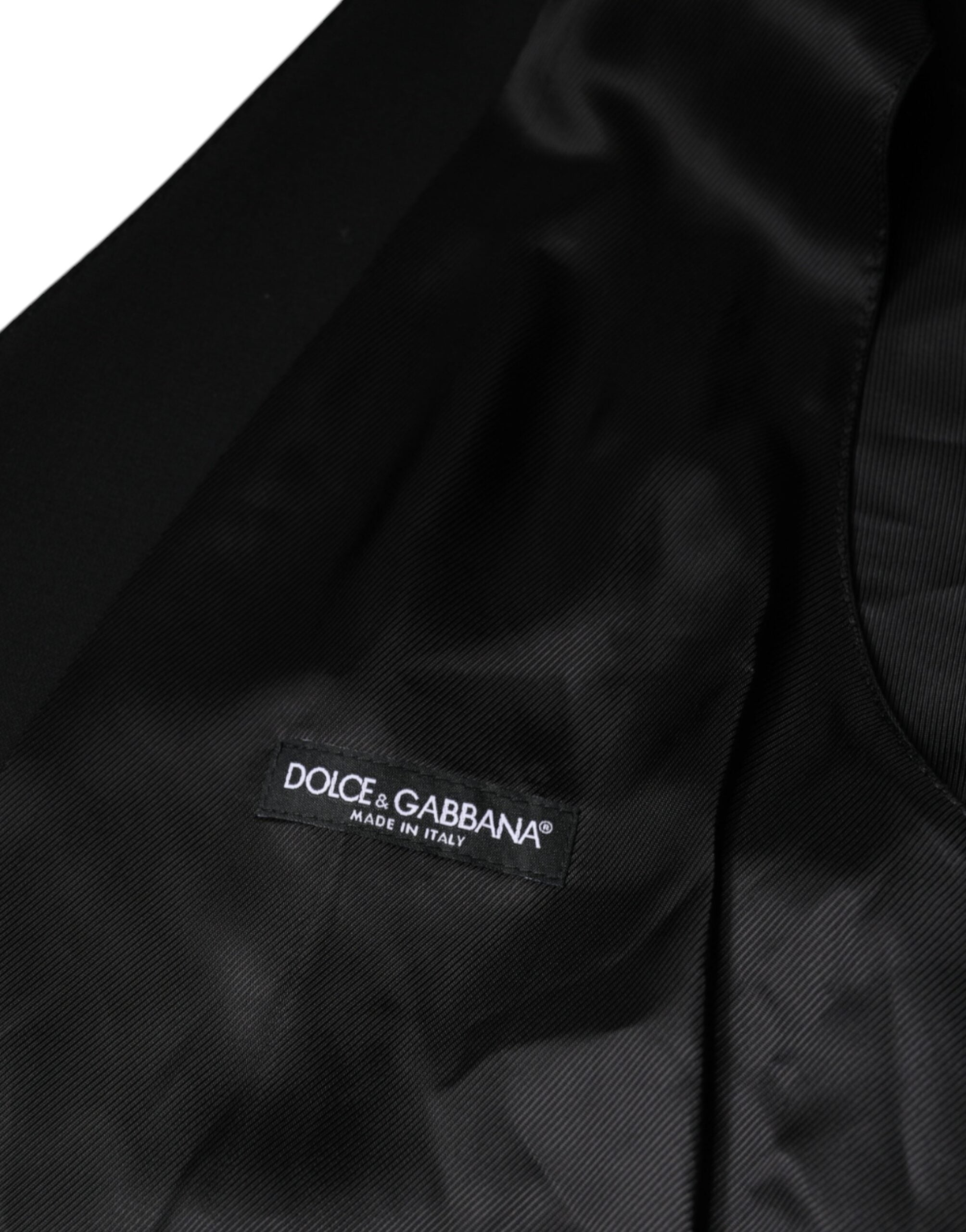 Dolce &amp; Gabbana Rochie elegantă din lână neagră pentru bărbați, vestă