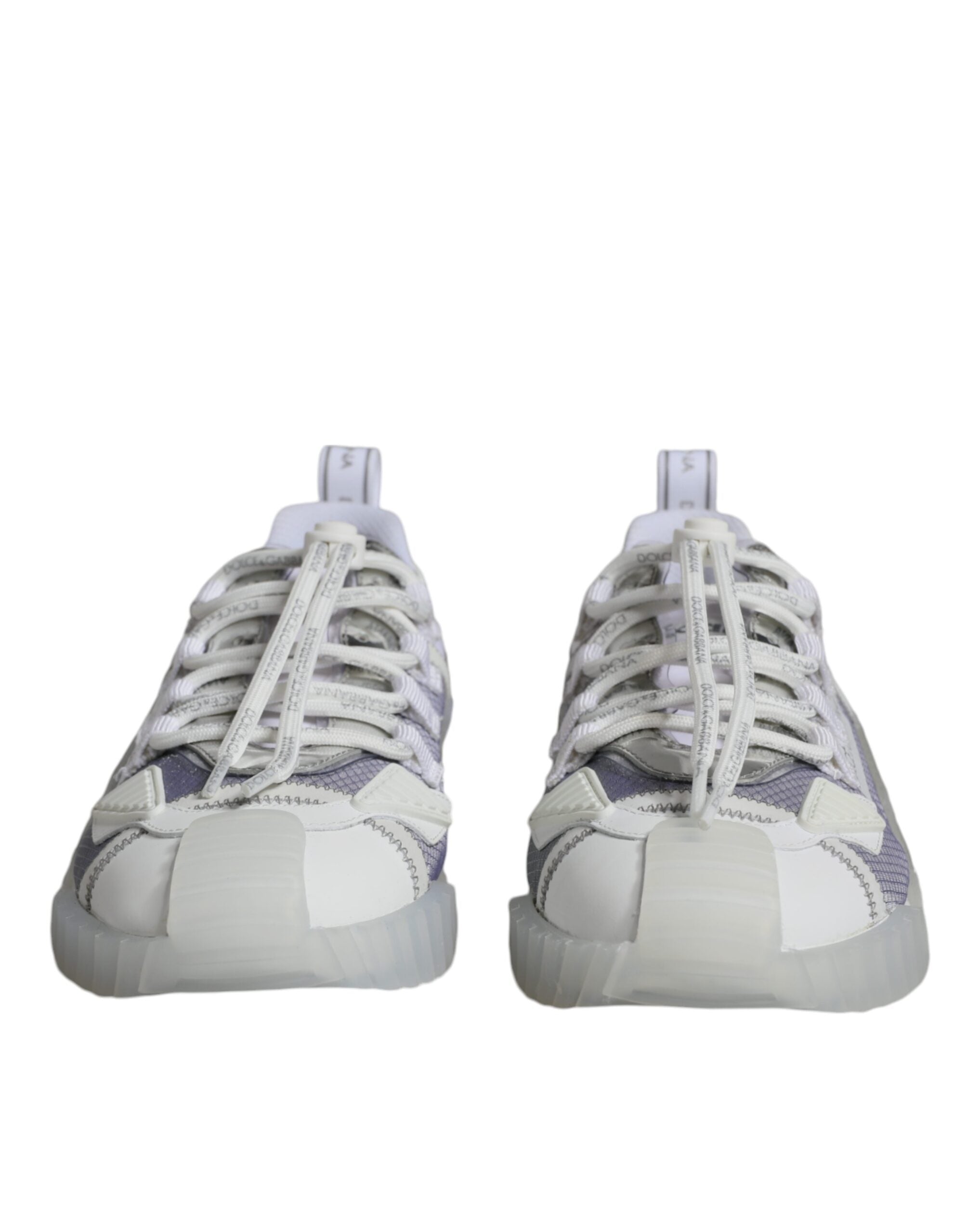 Dolce &amp; Gabbana Weiß Silber Low Top NS1 Sneakers Schuhe