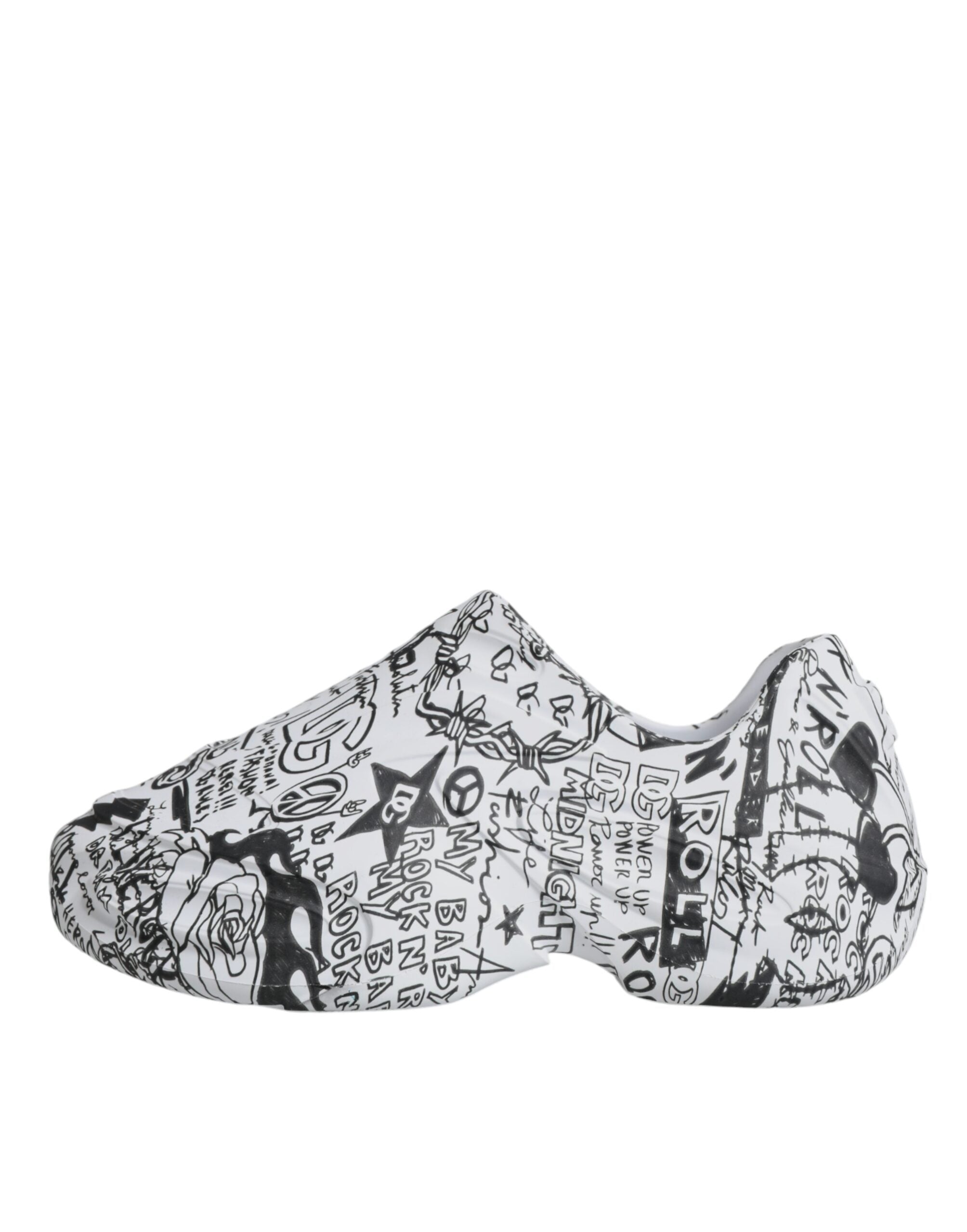 Dolce &amp; Gabbana Daymaster Sneakers mit Graffiti-Muster in Weiß und Schwarz