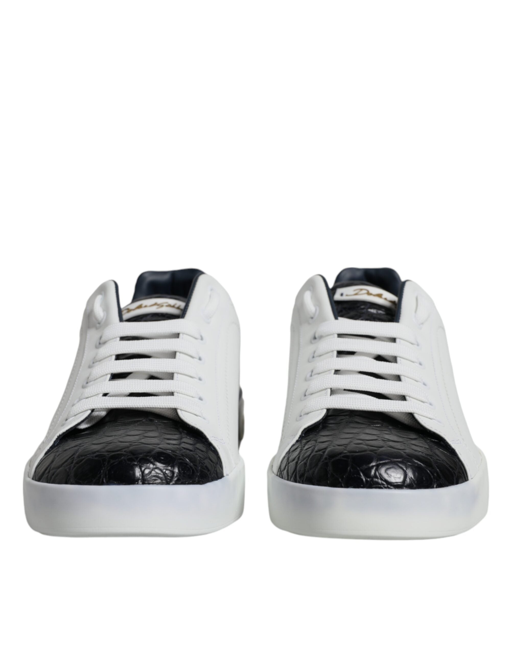 Dolce &amp; Gabbana – Portofino-Sneaker aus weißem Leder mit Logo