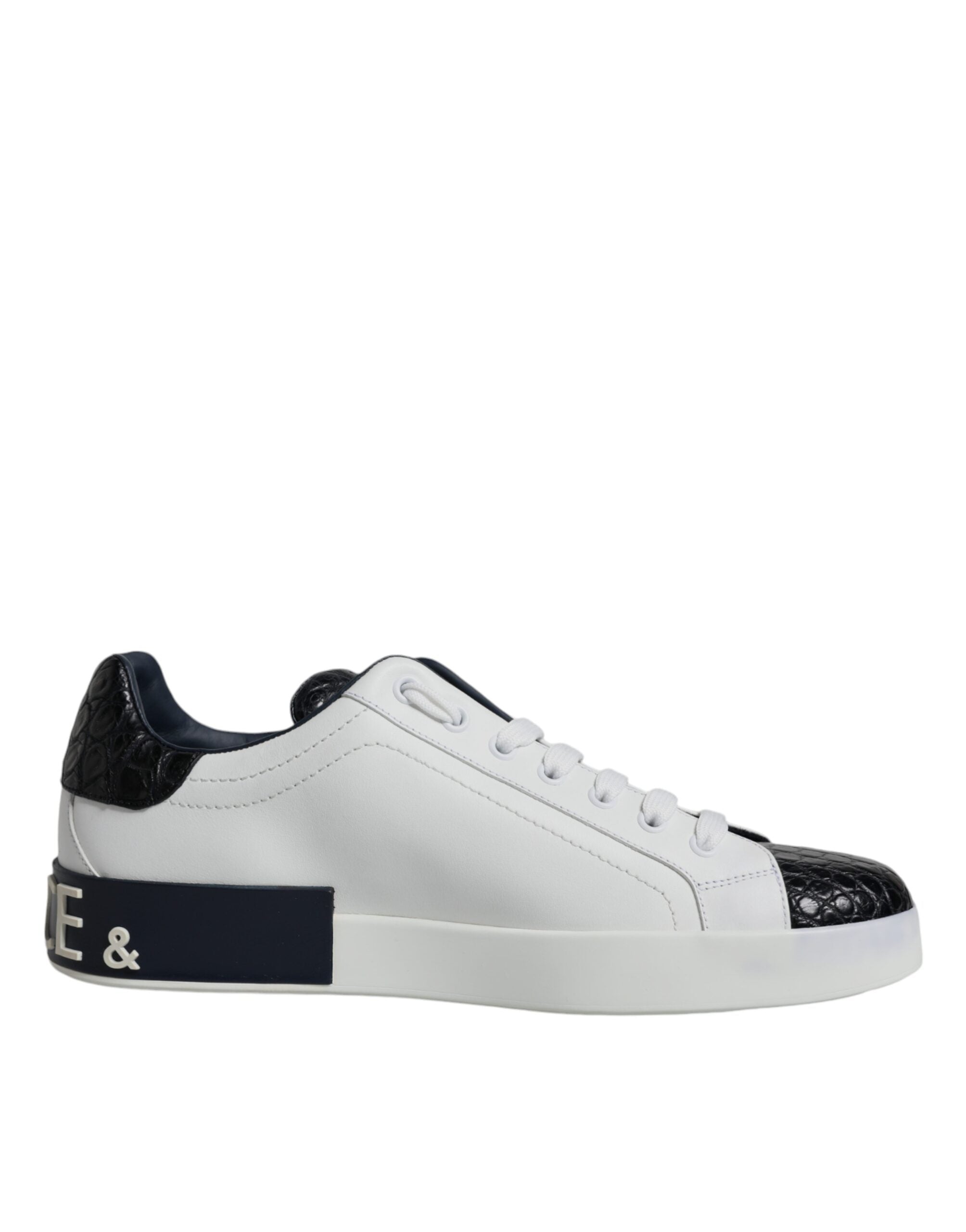 Dolce &amp; Gabbana – Portofino-Sneaker aus weißem Leder mit Logo
