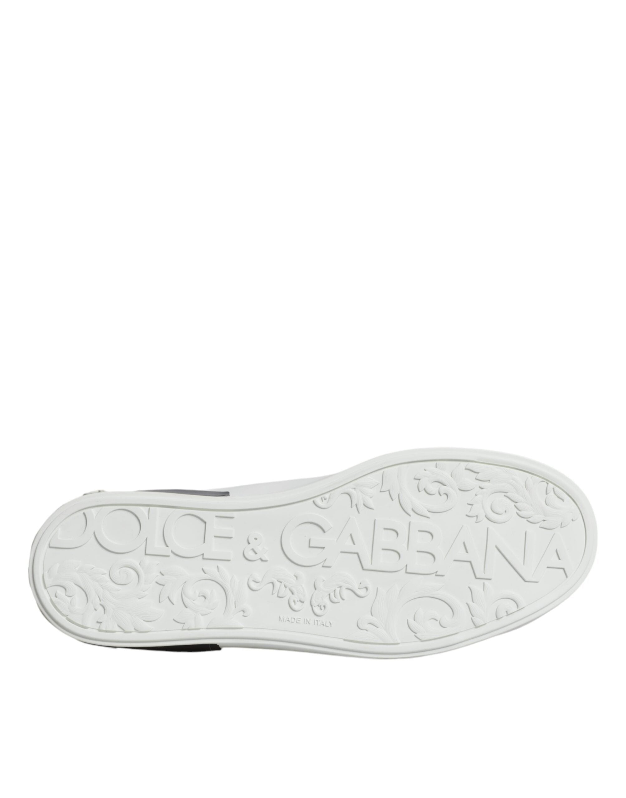 Dolce &amp; Gabbana – Portofino-Sneaker aus weißem Leder mit Logo